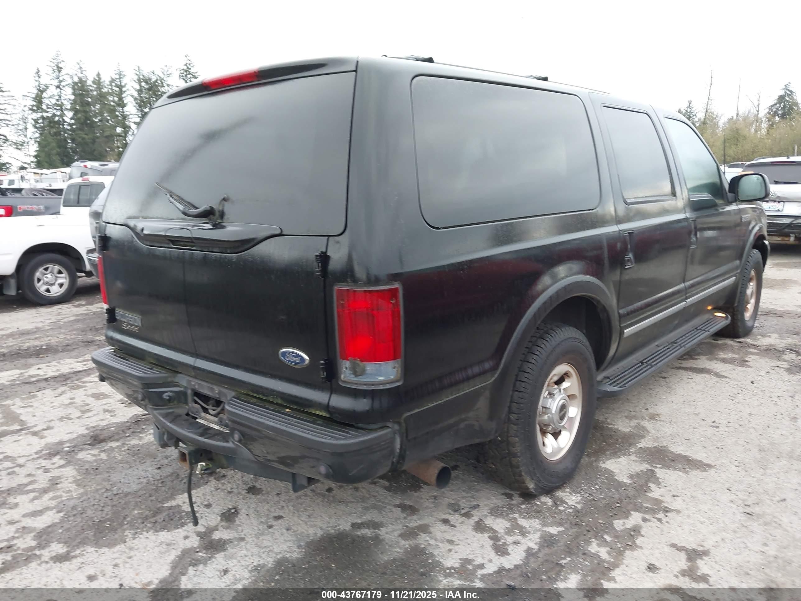 2003 Ford Excursion Limited Black vin: 1FMNU42P83EB55927