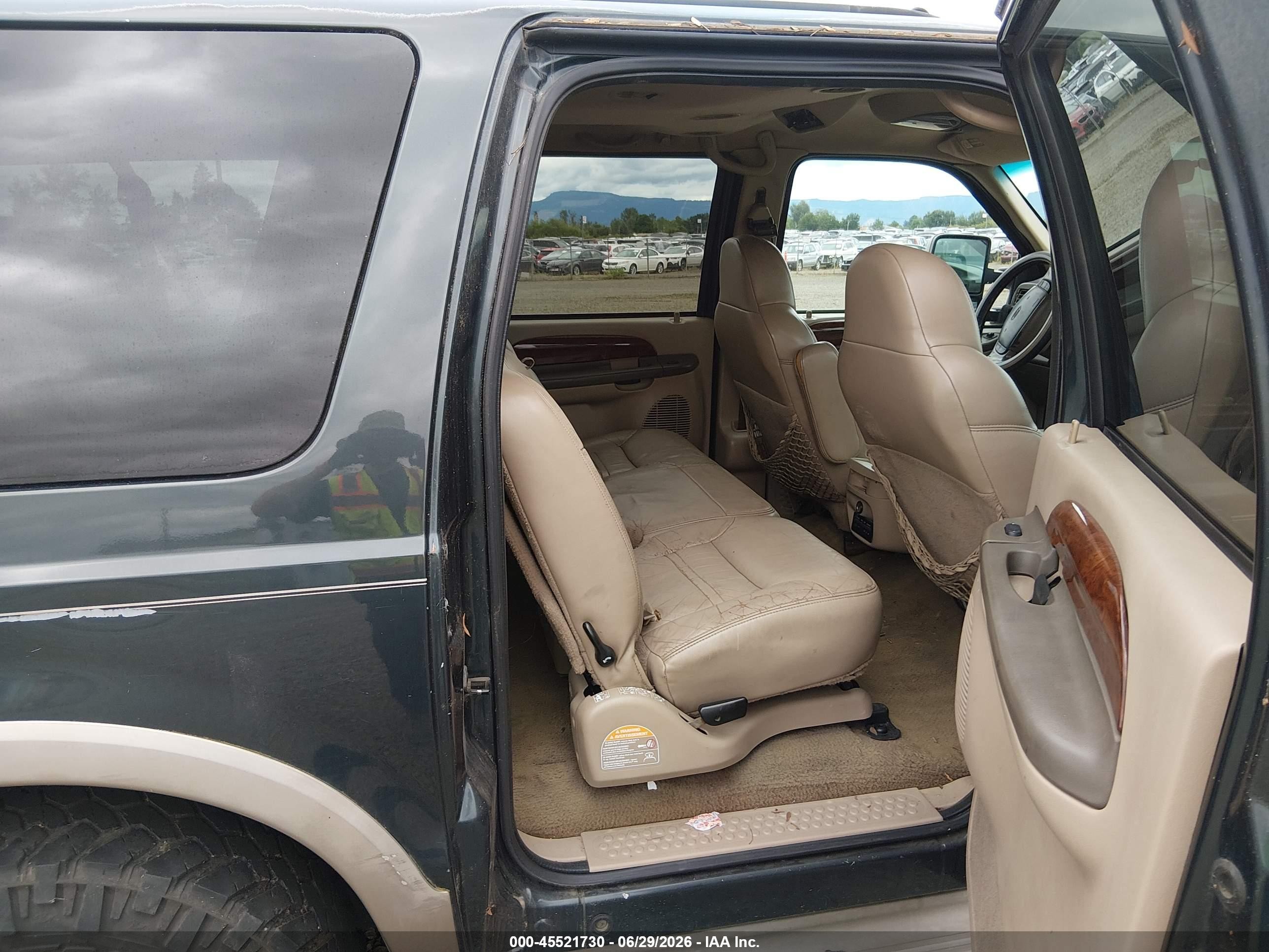 2000 Ford Excursion Limited Black vin: 1FMNU42S0YEC80478