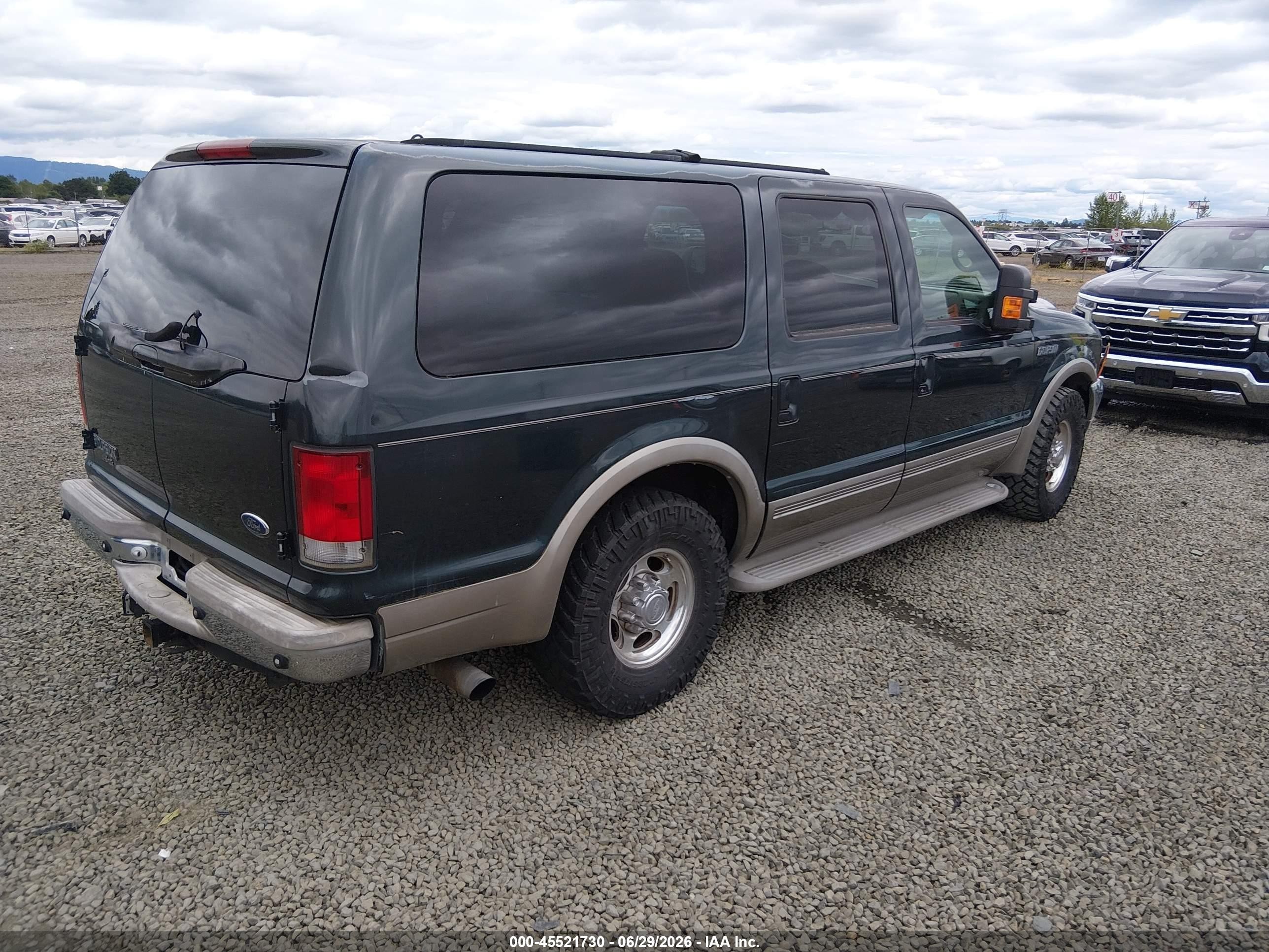 2000 Ford Excursion Limited Black vin: 1FMNU42S0YEC80478