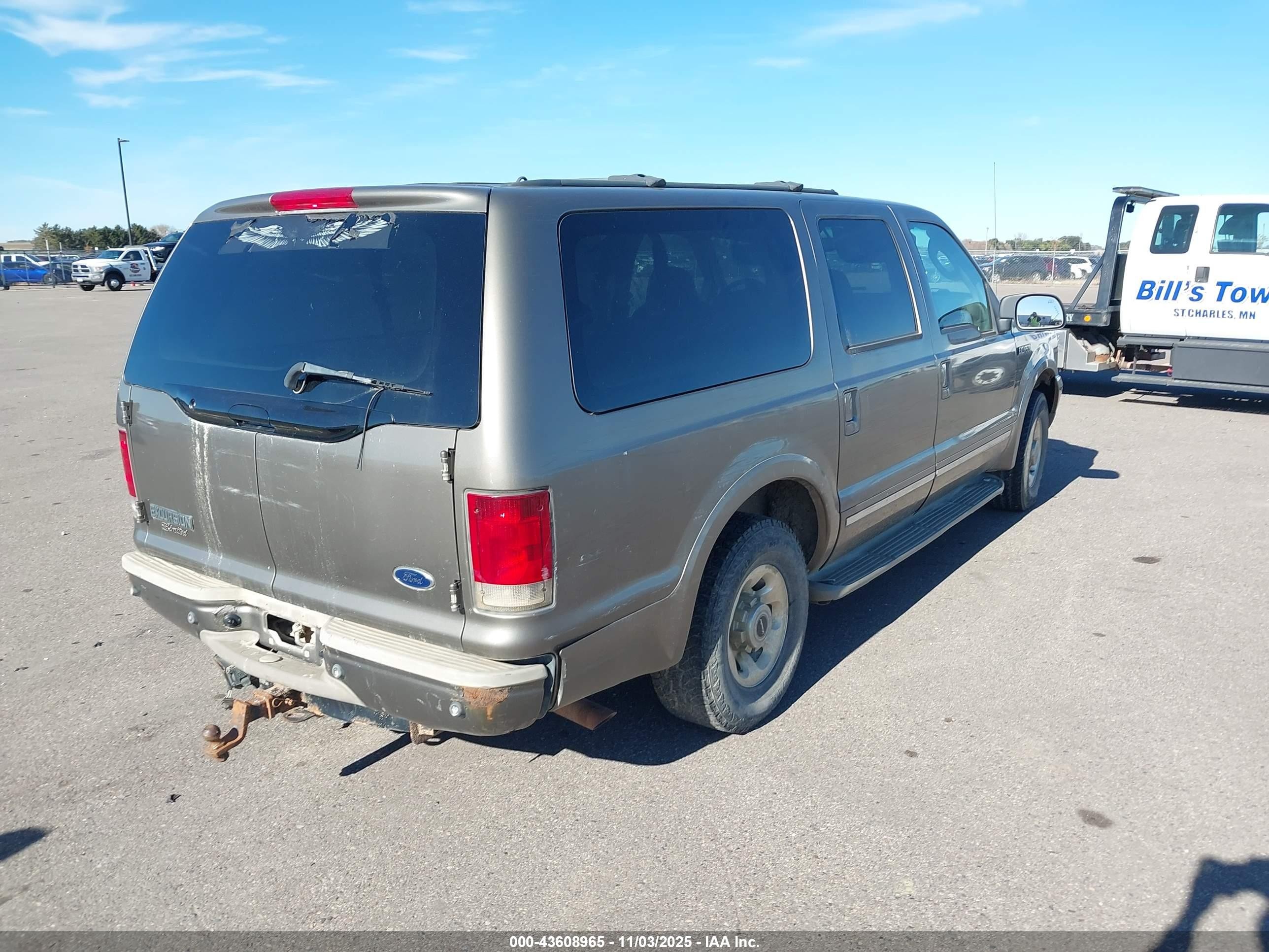 2004 Ford Excursion Limited Коричневый vin: 1FMNU42S44EB57700