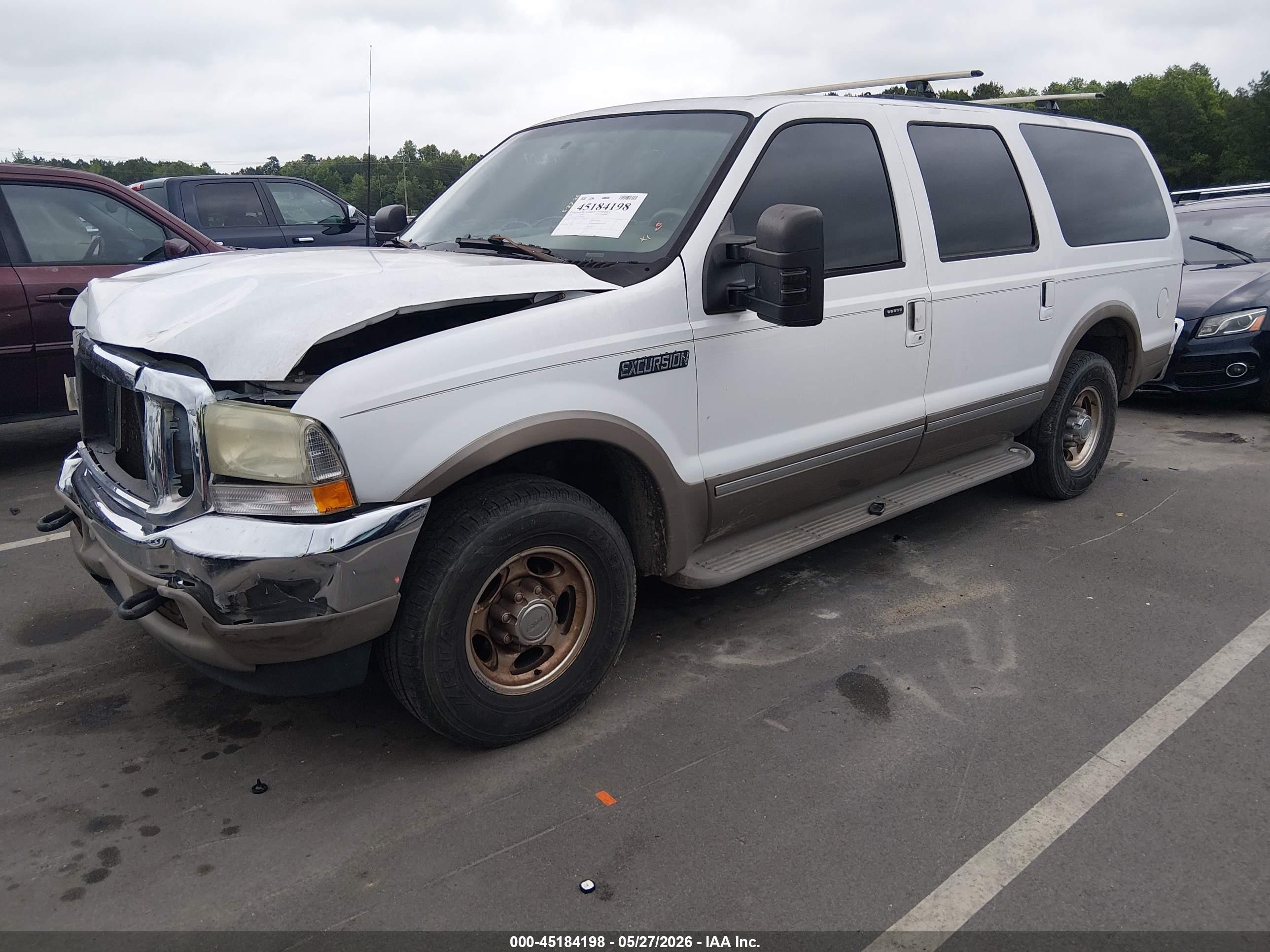 2002 Ford Excursion Limited Белый vin: 1FMNU42S52EC84856