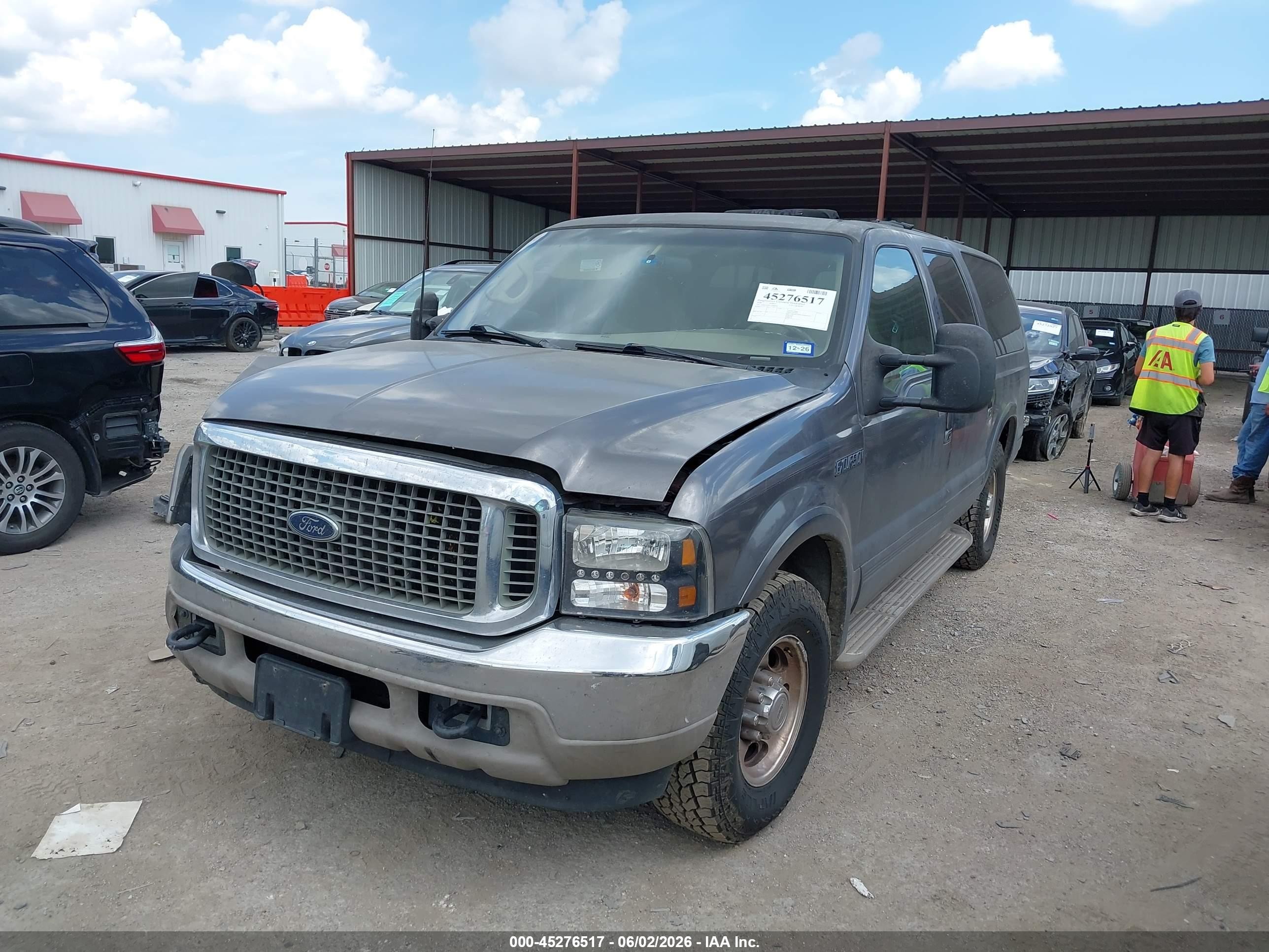 2000 Ford Excursion Limited Gray vin: 1FMNU42S5YED09344