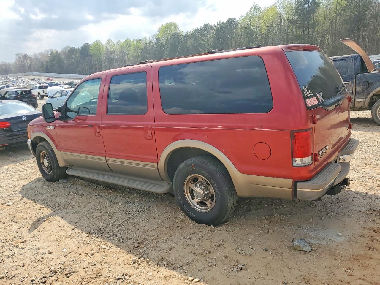 2000 Ford Excursion Limited Red vin: 1FMNU42S7YEC52550