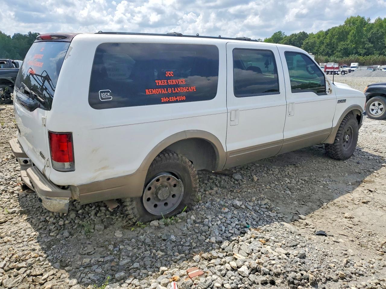 2001 Ford Excursion Limited White vin: 1FMNU43S01EA08579