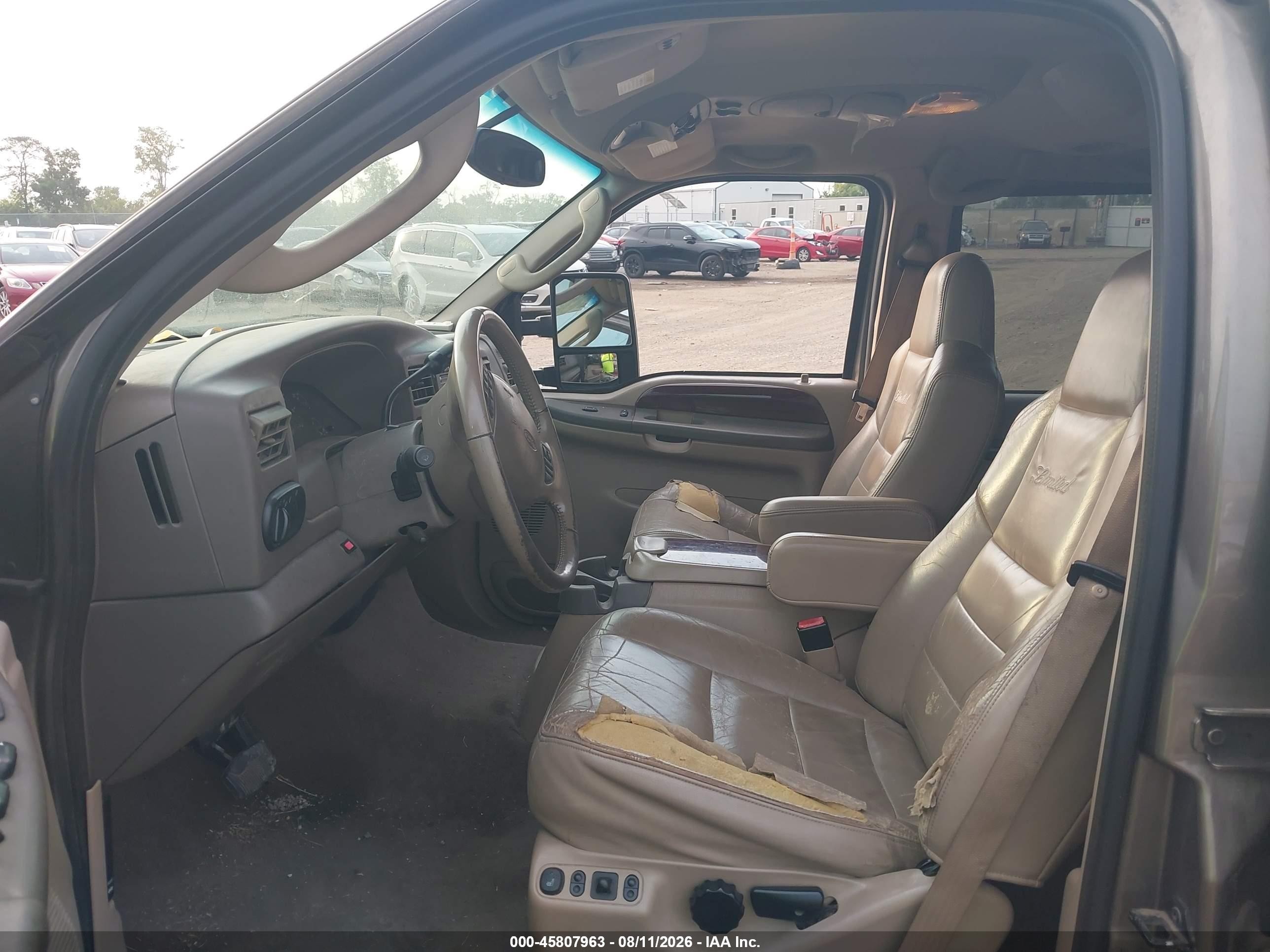 2003 Ford Excursion Limited Желто-коричневый vin: 1FMNU43S23EB70832