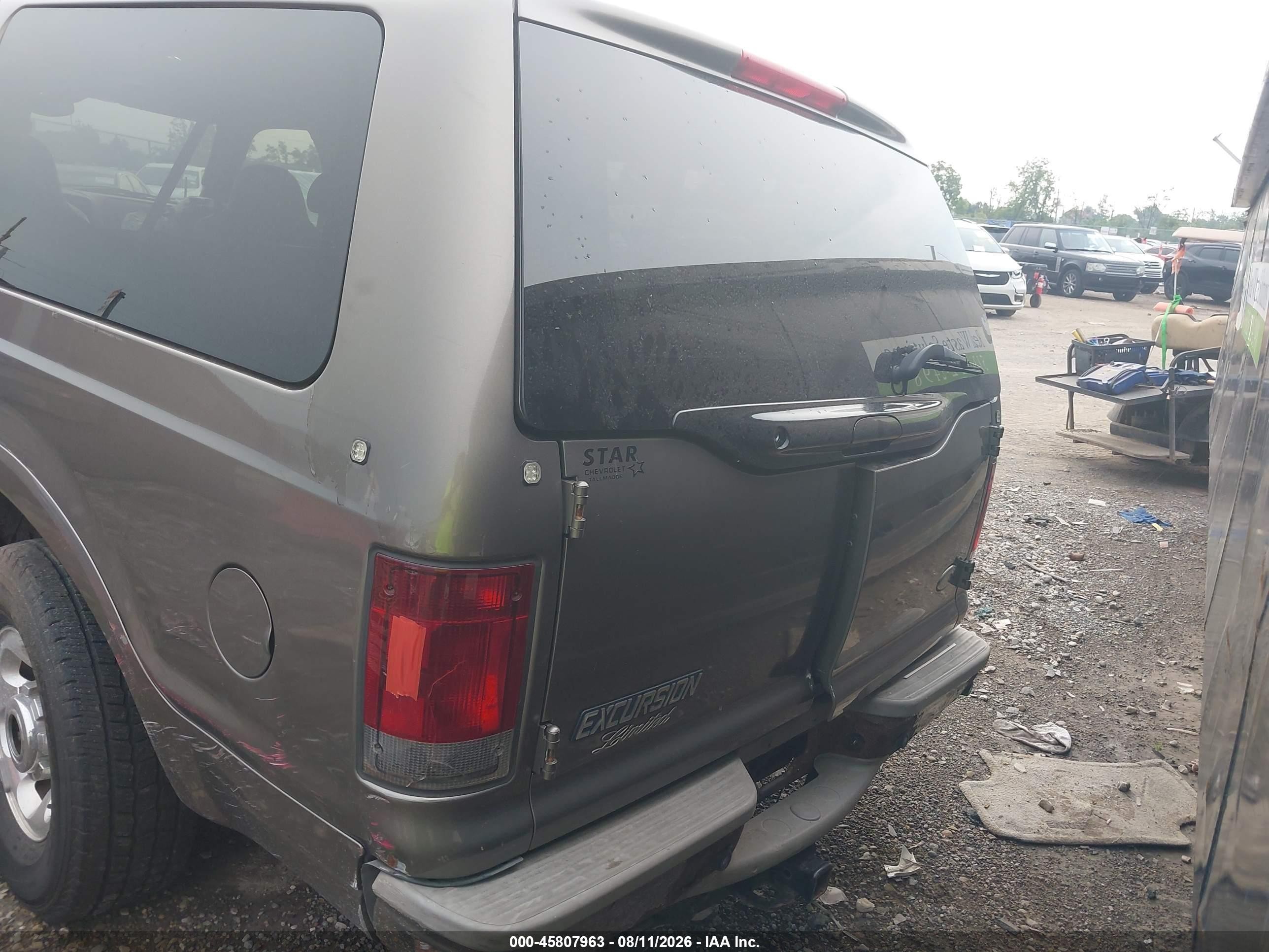 2003 Ford Excursion Limited Желто-коричневый vin: 1FMNU43S23EB70832