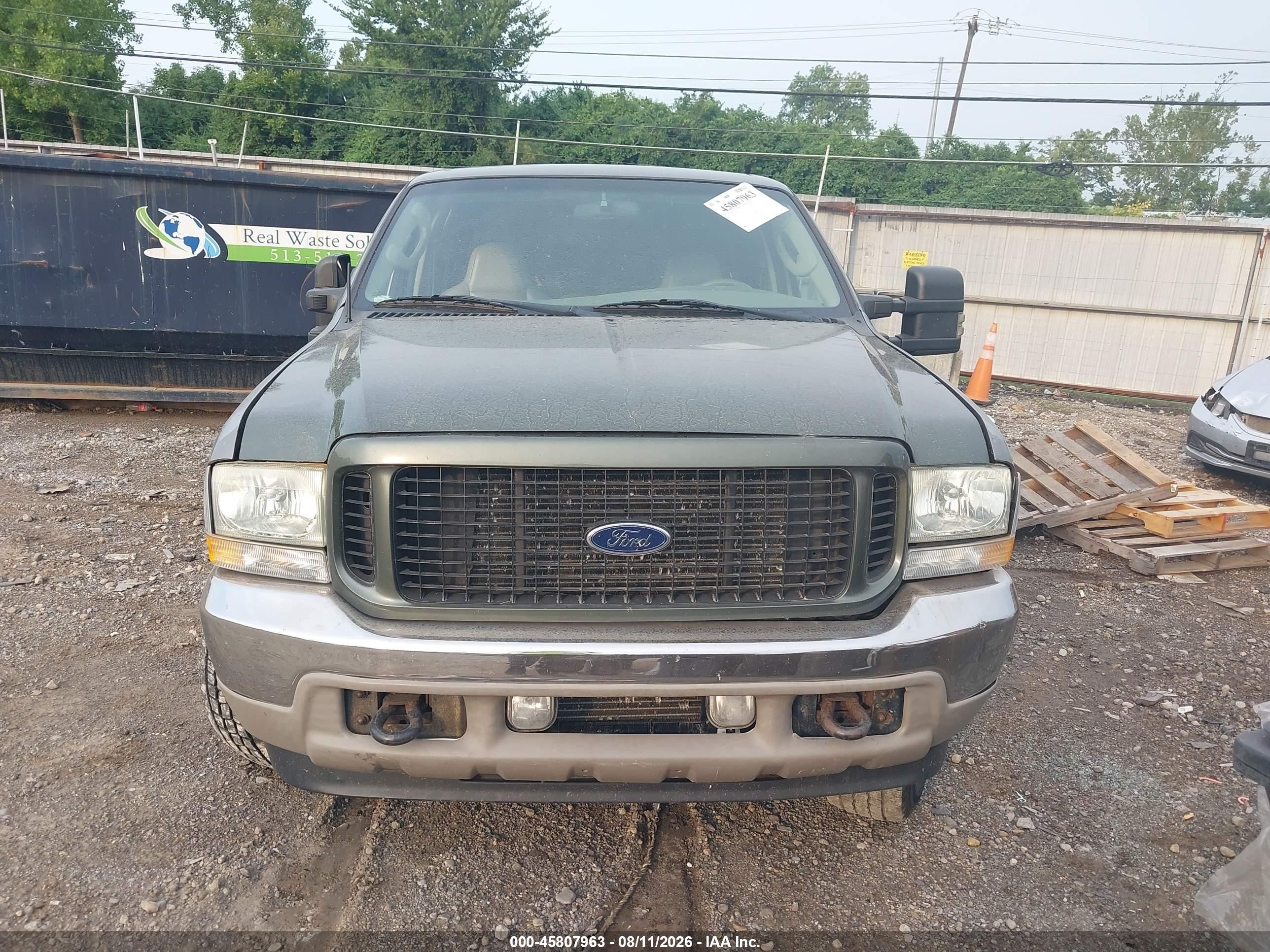 2003 Ford Excursion Limited Желто-коричневый vin: 1FMNU43S23EB70832