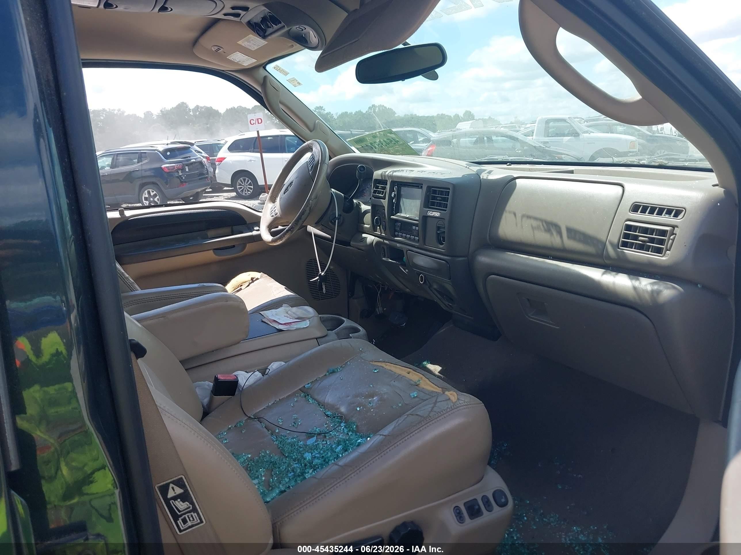 2003 Ford Excursion Limited Green vin: 1FMNU43S33ED32032