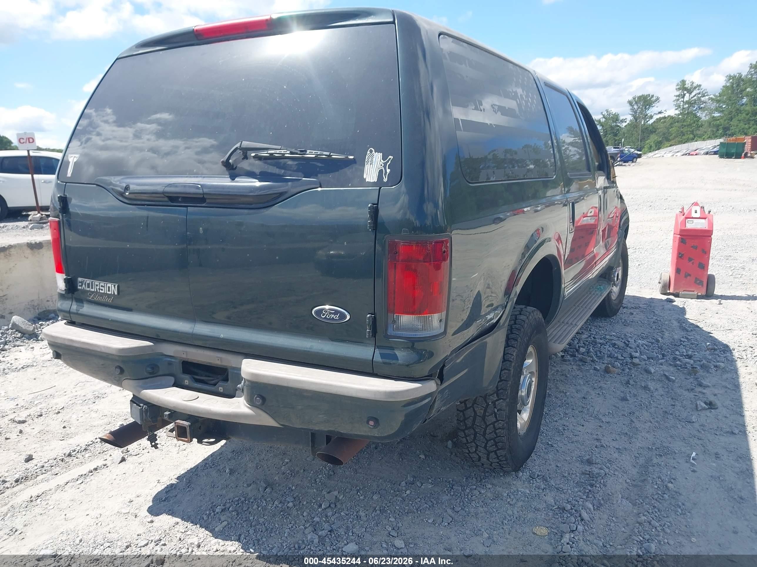 2003 Ford Excursion Limited Green vin: 1FMNU43S33ED32032