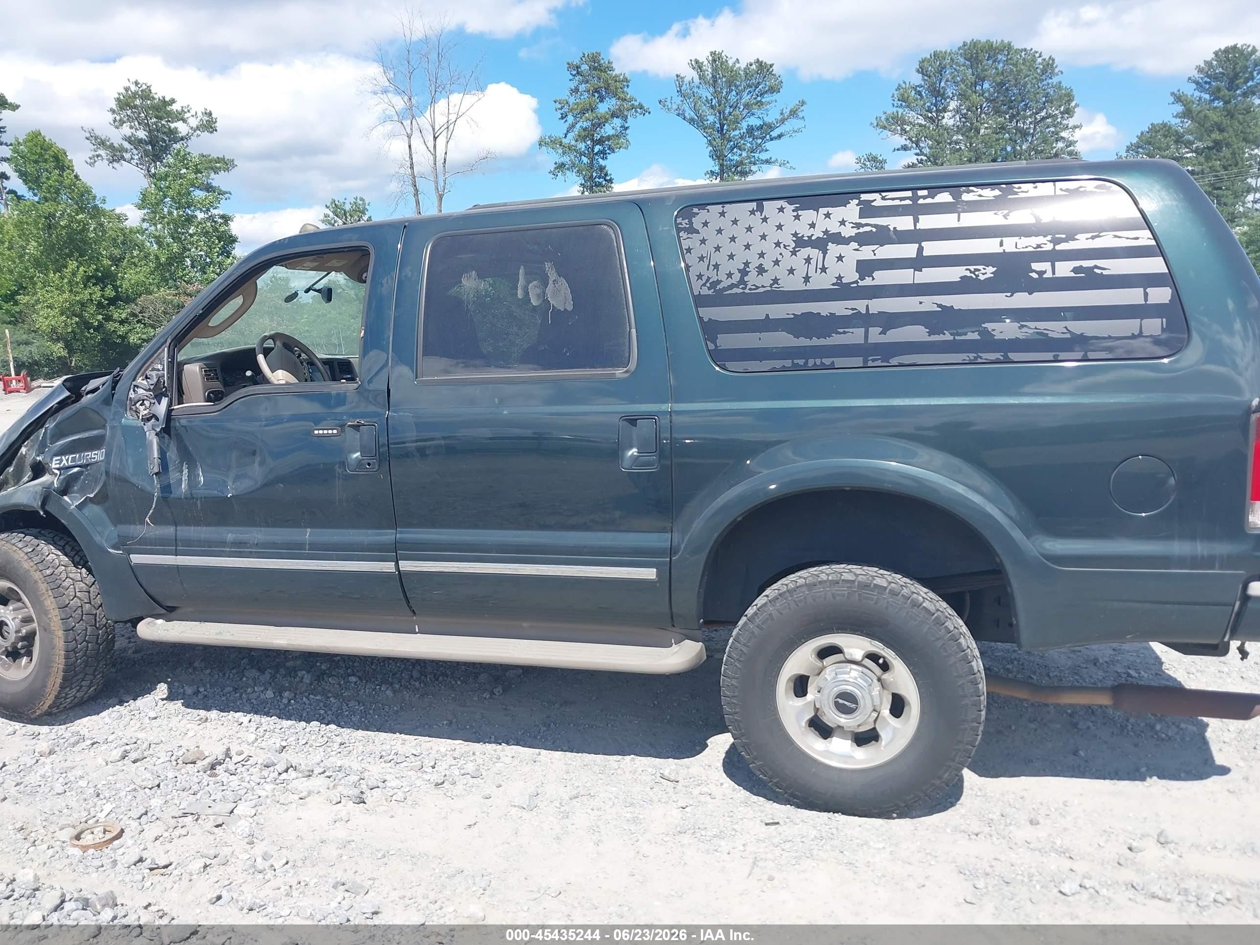 2003 Ford Excursion Limited Green vin: 1FMNU43S33ED32032