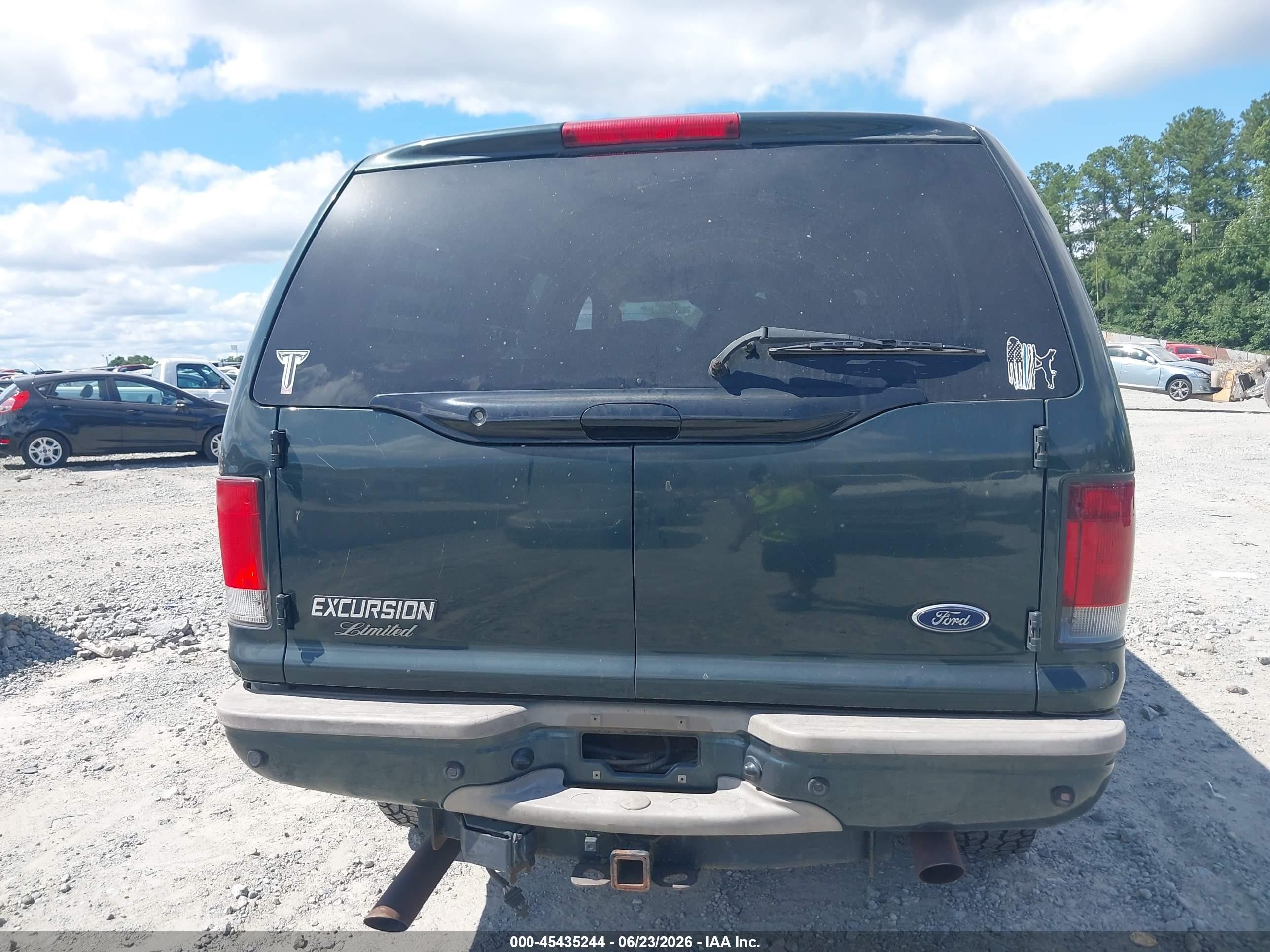 2003 Ford Excursion Limited Green vin: 1FMNU43S33ED32032