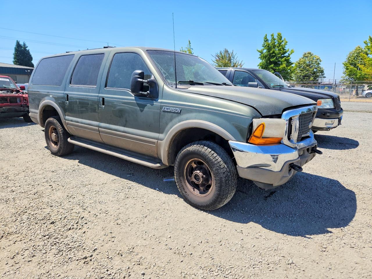2001 Ford Excursion Limited Green vin: 1FMNU43S41EA77839