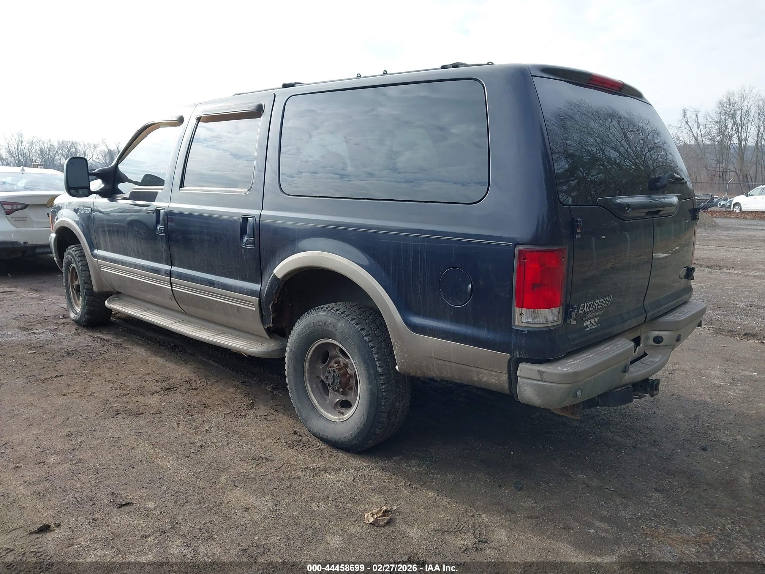 2001 Ford Excursion Limited Black vin: 1FMNU43S41EC73005
