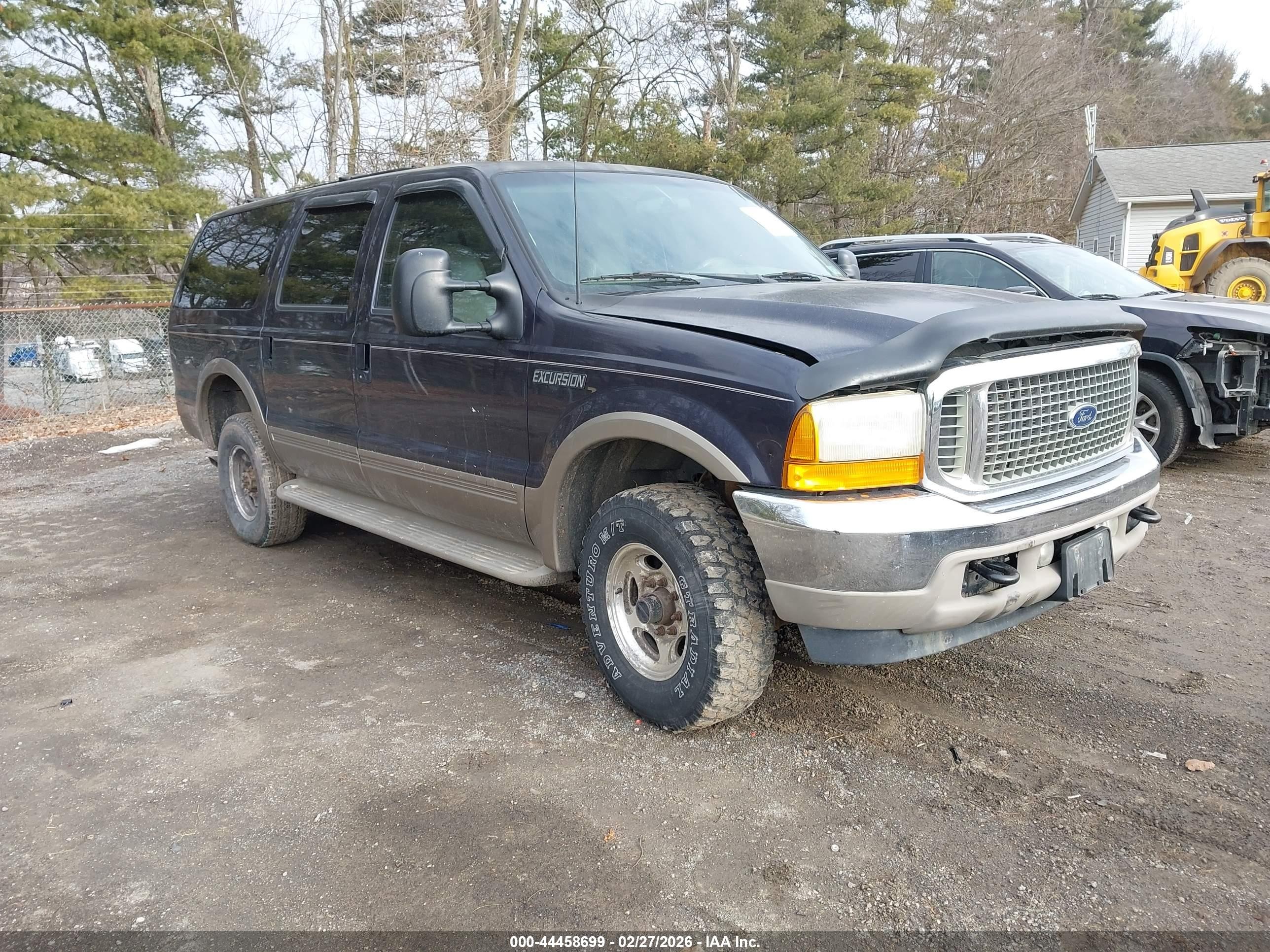 2001 Ford Excursion Limited Black vin: 1FMNU43S41EC73005