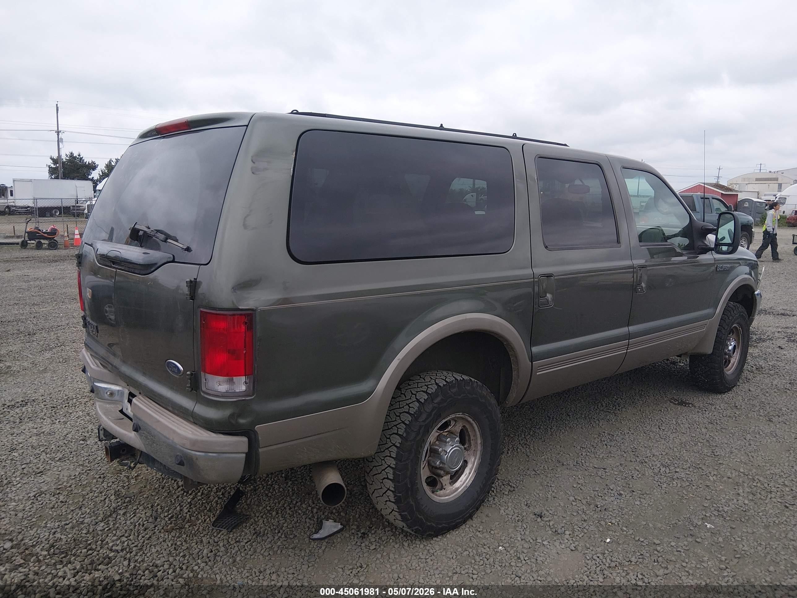 2001 Ford Excursion Limited Зеленый vin: 1FMNU43S71EA00334