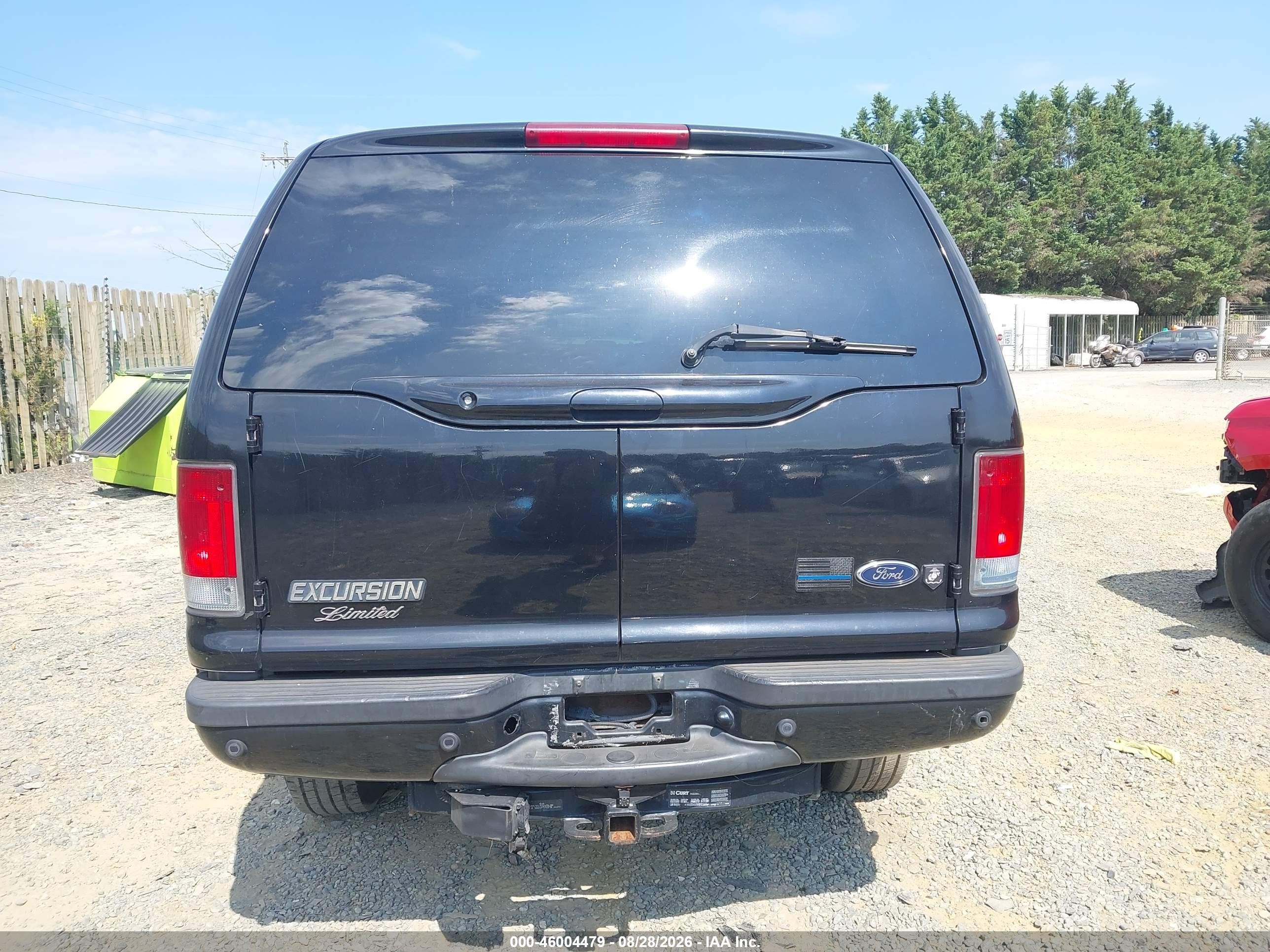 2003 Ford Excursion Limited Black vin: 1FMNU43S83EB12434