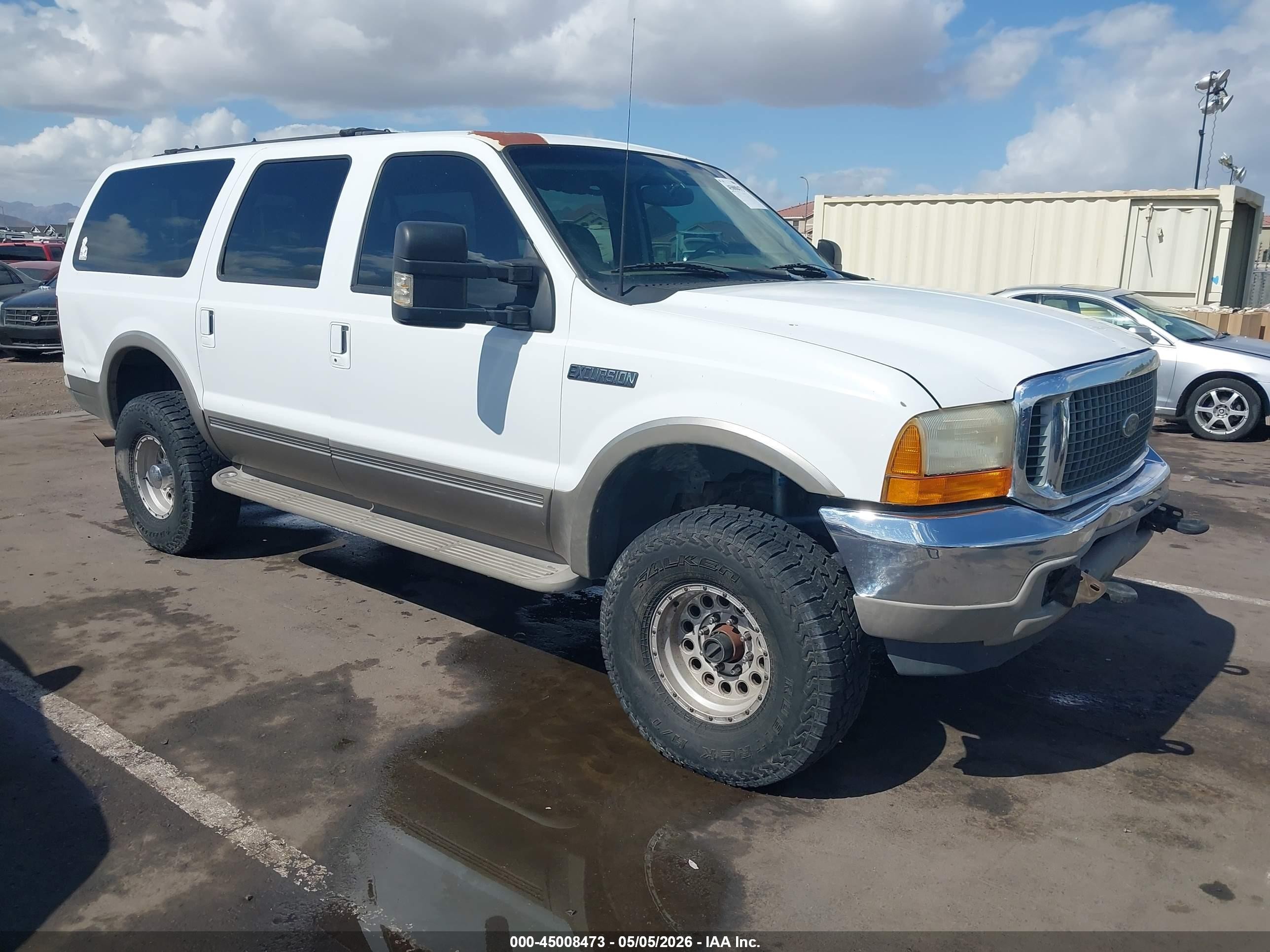 2000 Ford Excursion Limited White vin: 1FMNU43S8YEB00162