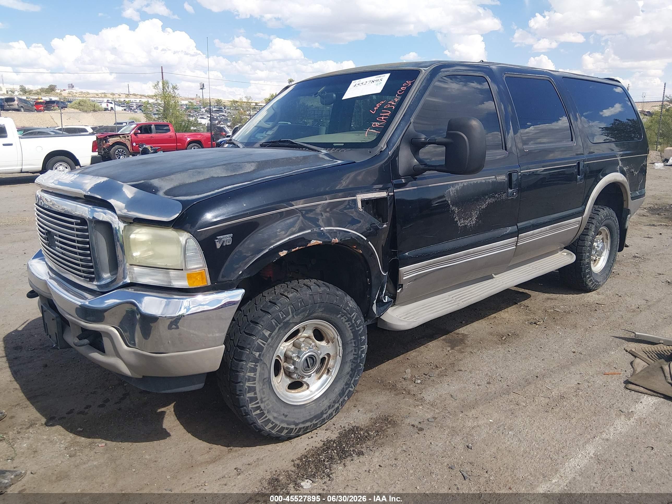 2000 Ford Excursion Limited Black vin: 1FMNU43S8YEC60395