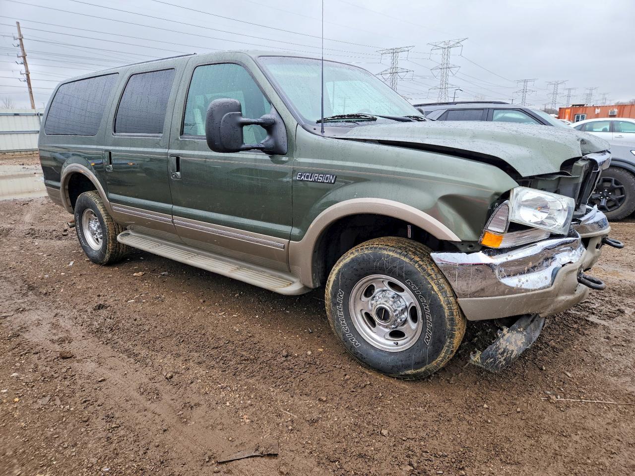 2002 Ford Excursion Limited Зеленый vin: 1FMNU43S92EC62227