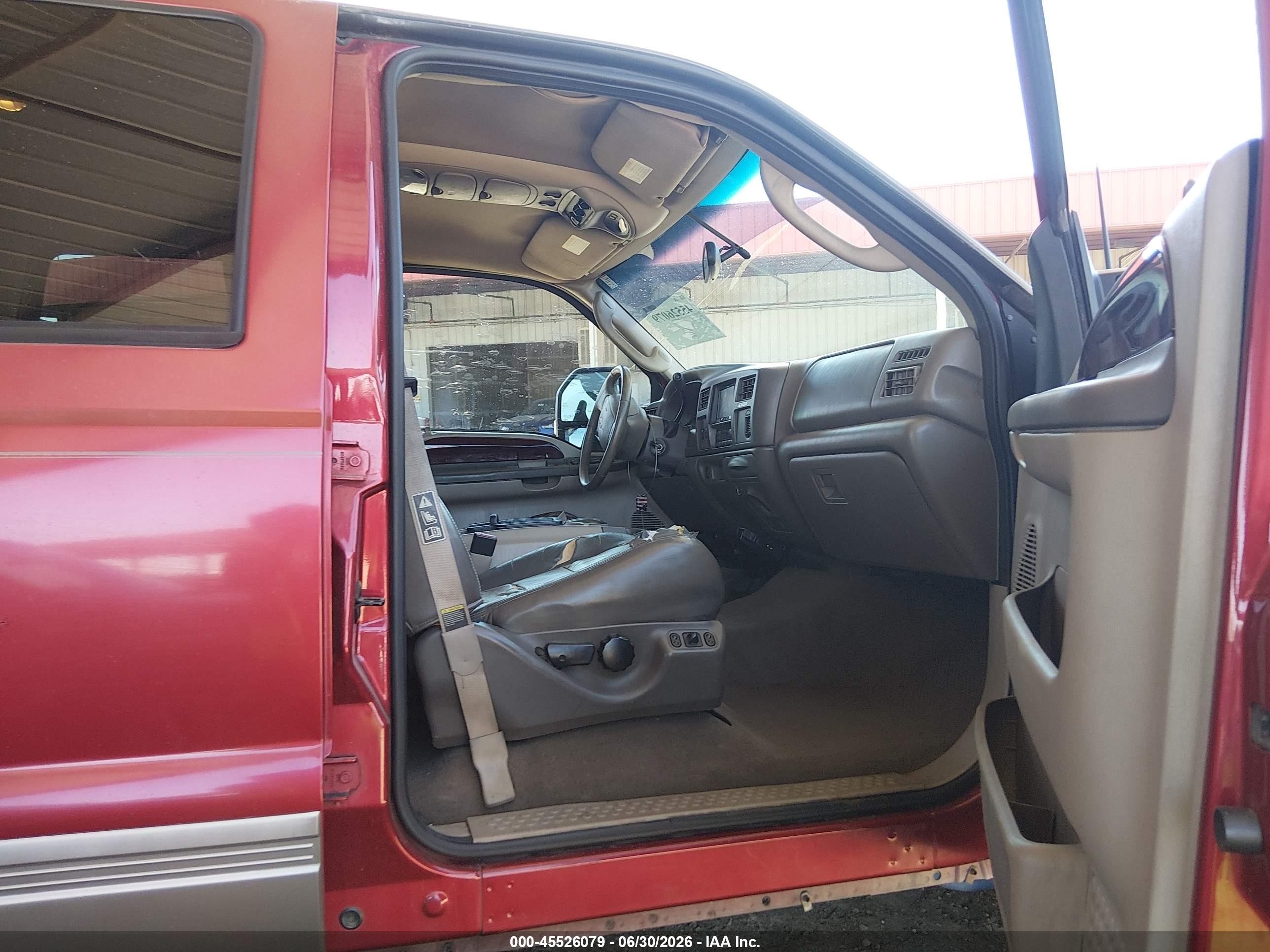 2003 Ford Excursion Eddie Bauer Red vin: 1FMNU44F53EA42442