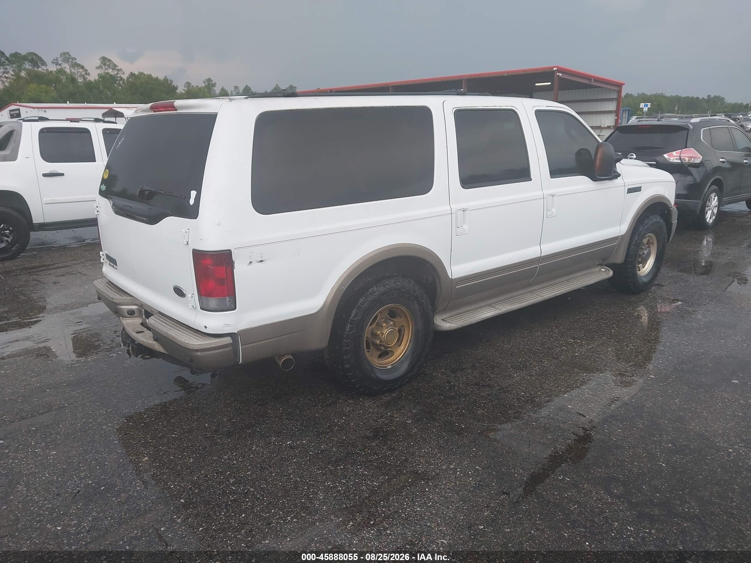 2005 Ford Excursion Eddie Bauer White vin: 1FMNU44L45EB61625