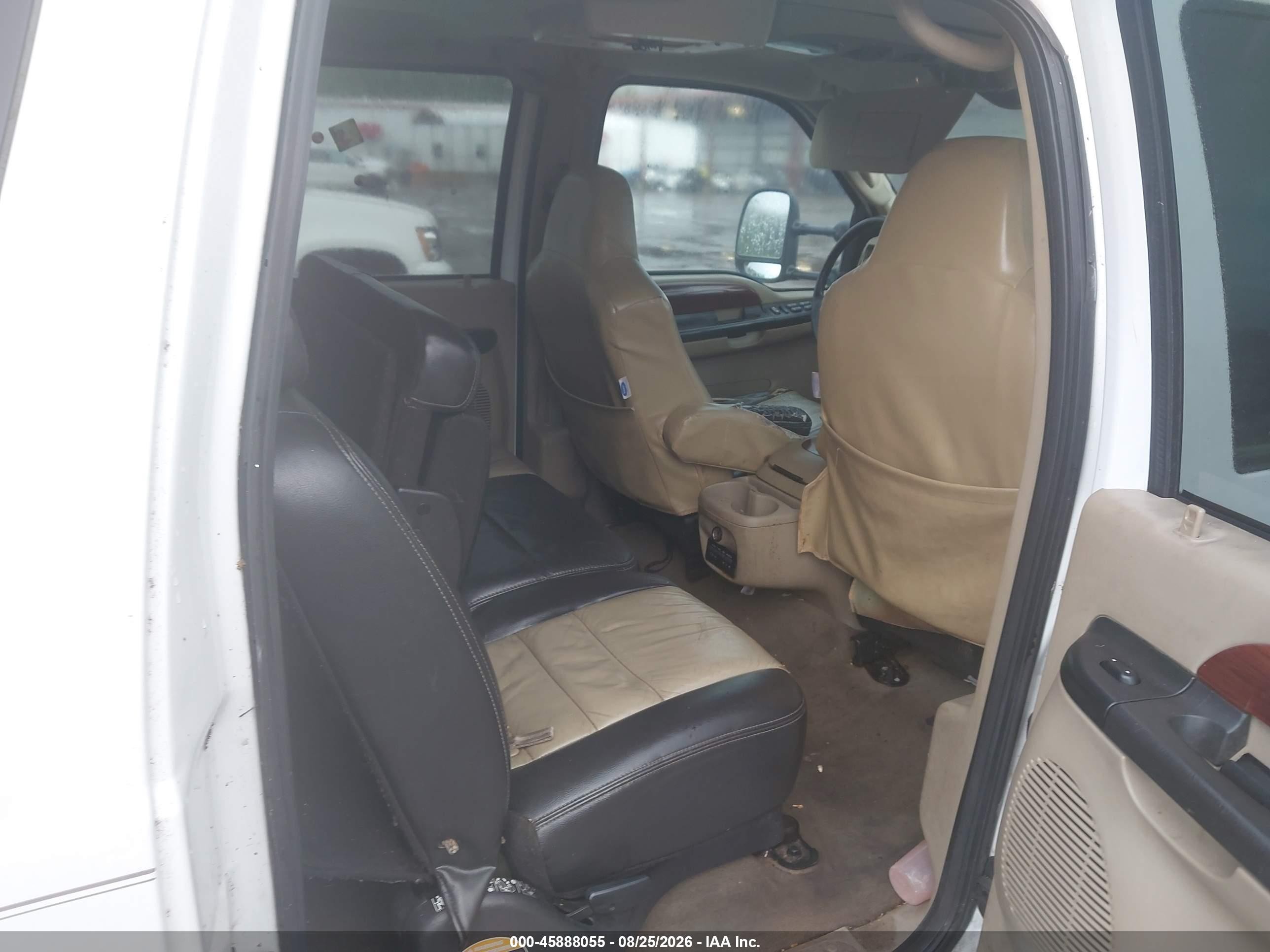 2005 Ford Excursion Eddie Bauer White vin: 1FMNU44L45EB61625