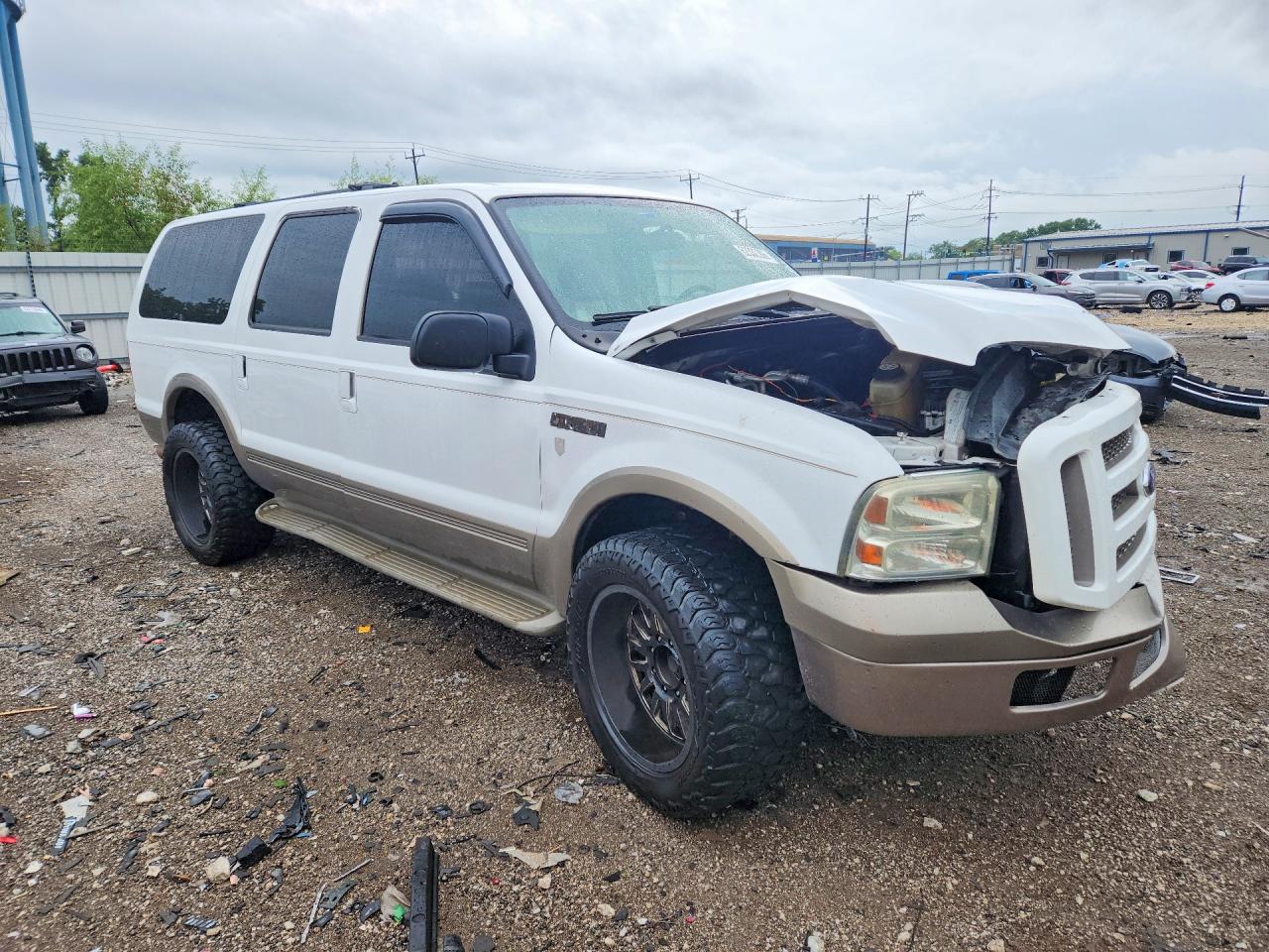 2005 Ford Excursion Eddie Bauer Белый vin: 1FMNU44L55ED24086