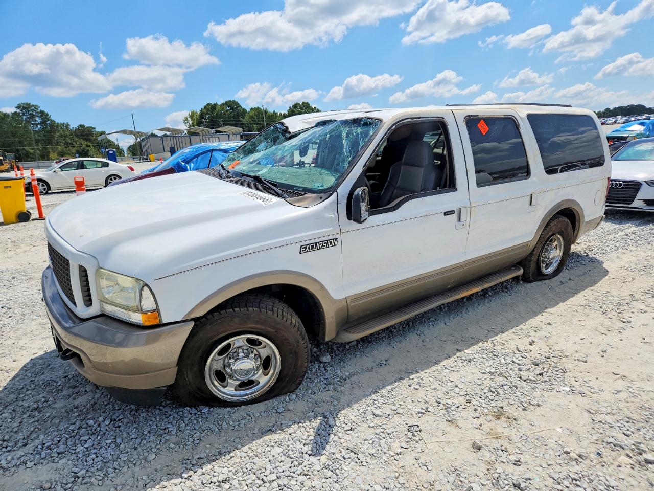 2003 Ford Excursion Eddie Bauer White vin: 1FMNU44L63EA80199
