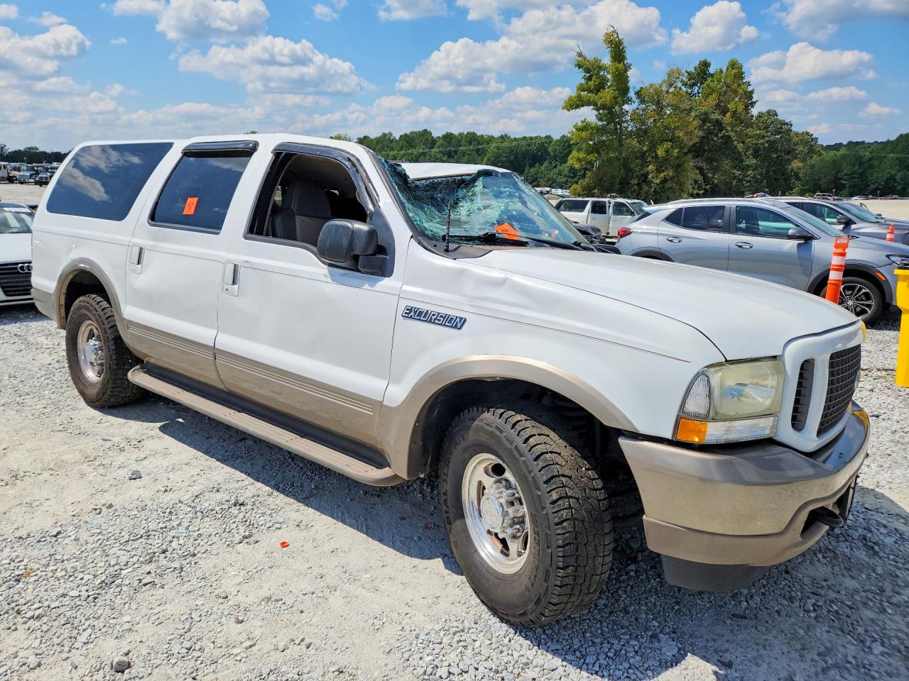 2003 Ford Excursion Eddie Bauer White vin: 1FMNU44L63EA80199