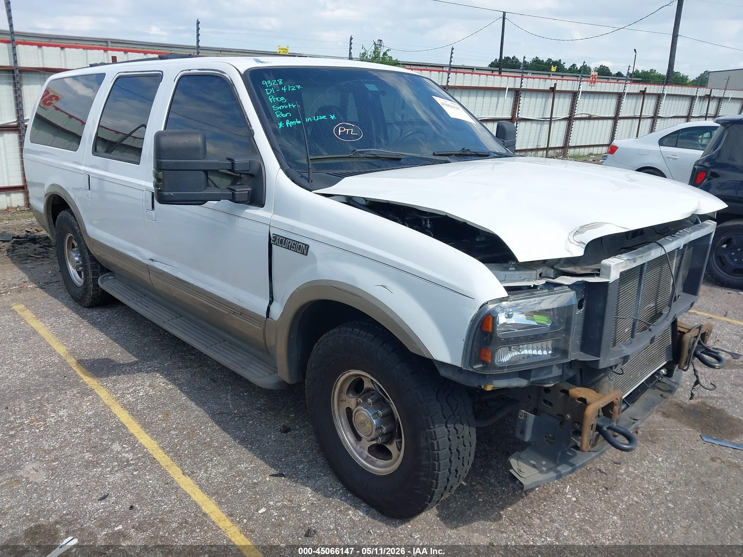 2004 Ford Excursion Eddie Bauer White vin: 1FMNU44L74EB02020