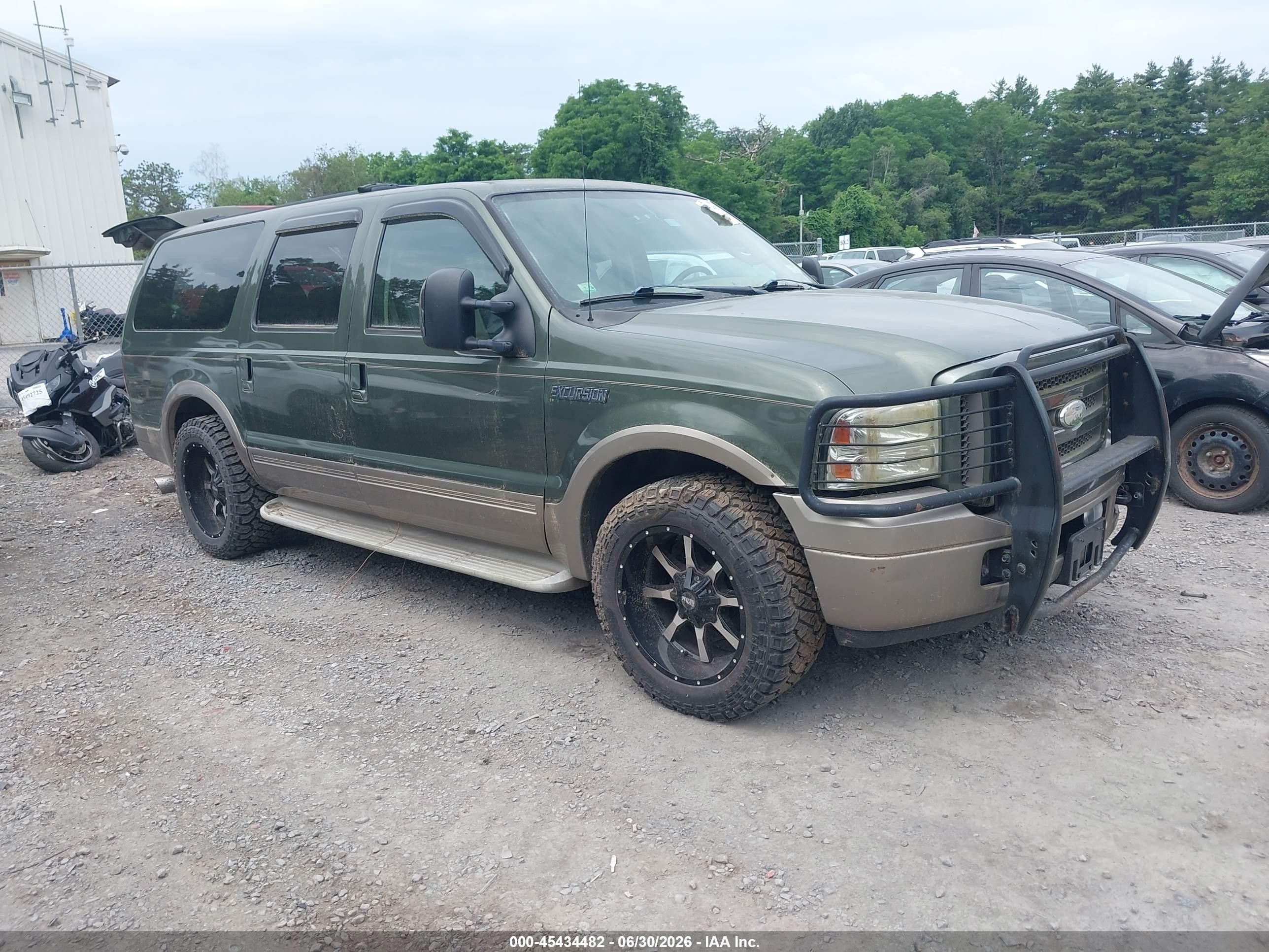 2005 Ford Excursion Eddie Bauer Green vin: 1FMNU44P65ED41112