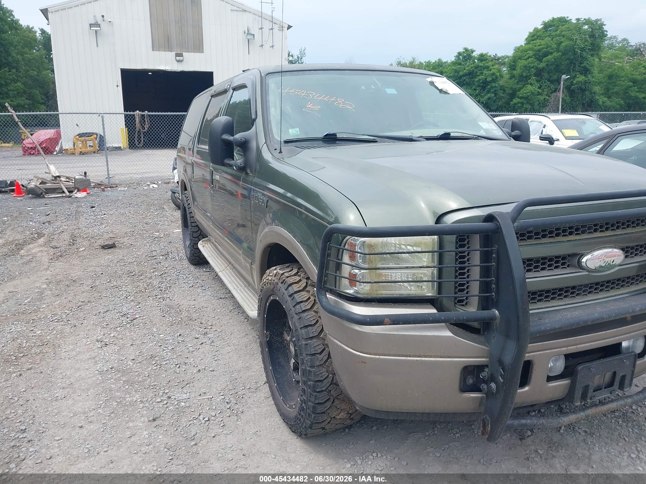 2005 Ford Excursion Eddie Bauer Green vin: 1FMNU44P65ED41112