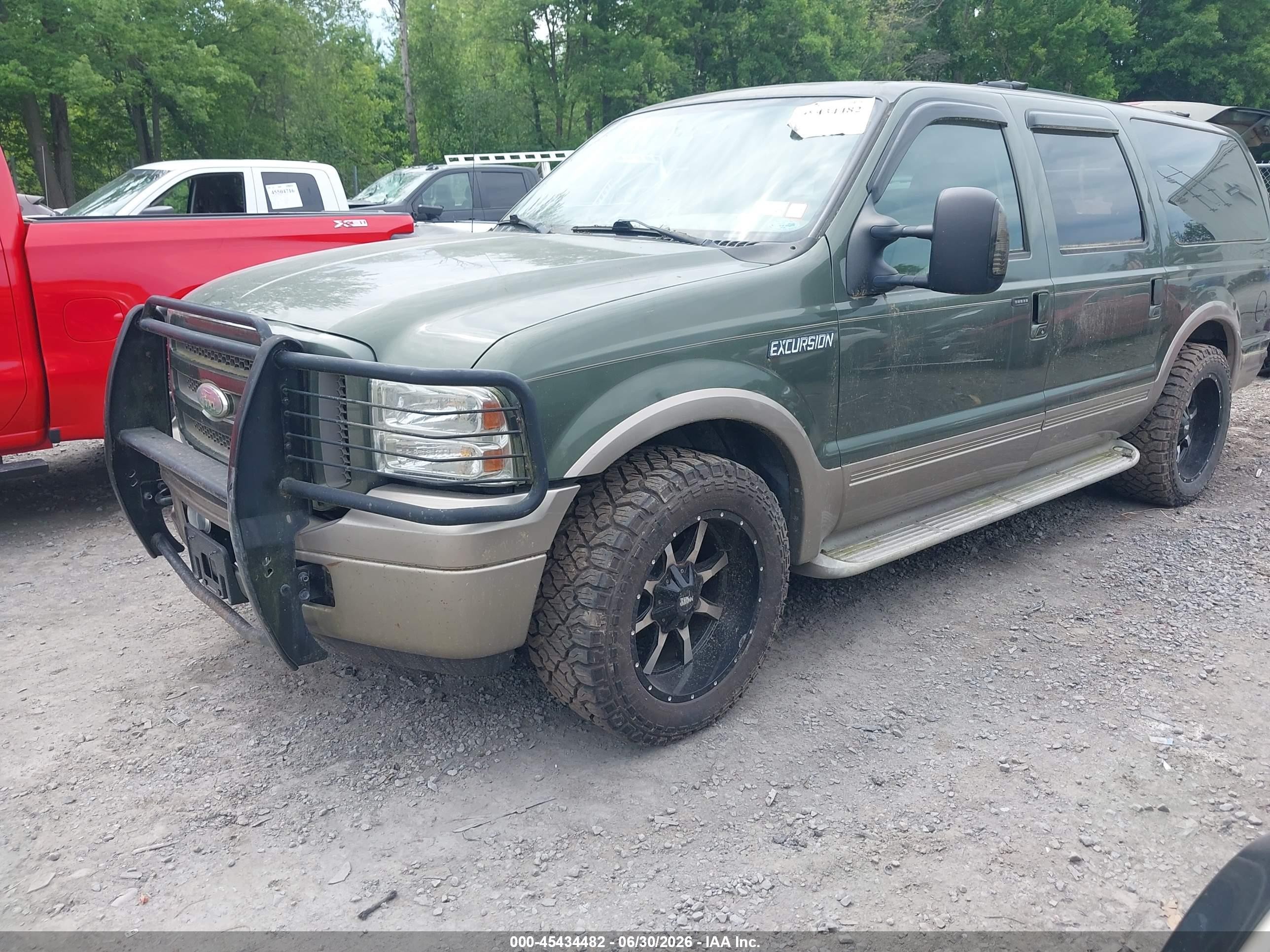 2005 Ford Excursion Eddie Bauer Green vin: 1FMNU44P65ED41112