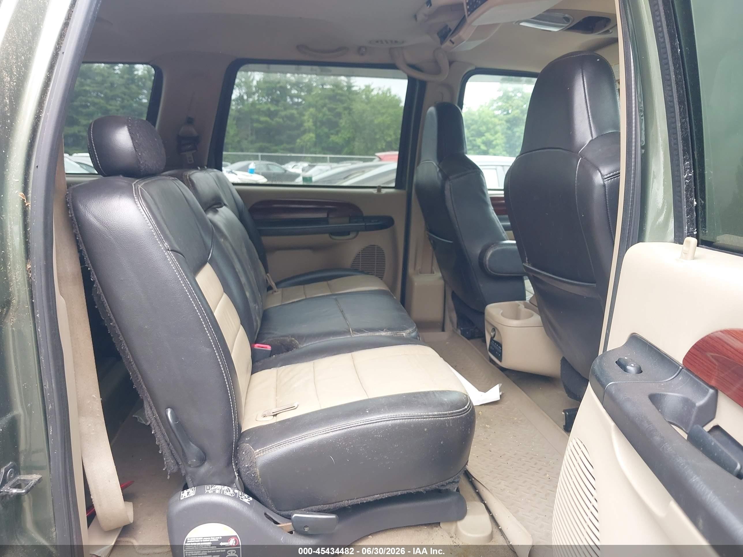 2005 Ford Excursion Eddie Bauer Green vin: 1FMNU44P65ED41112