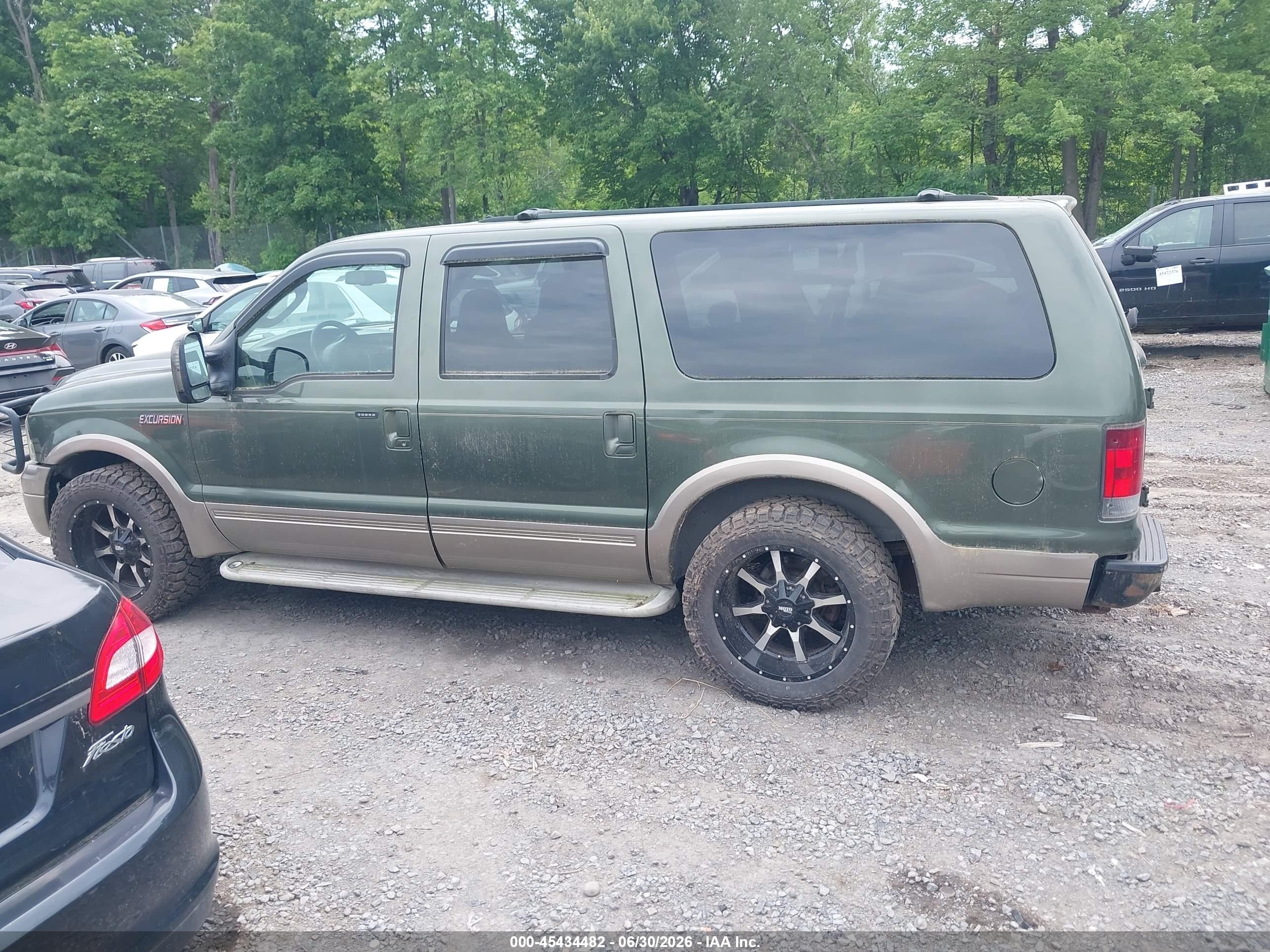 2005 Ford Excursion Eddie Bauer Green vin: 1FMNU44P65ED41112