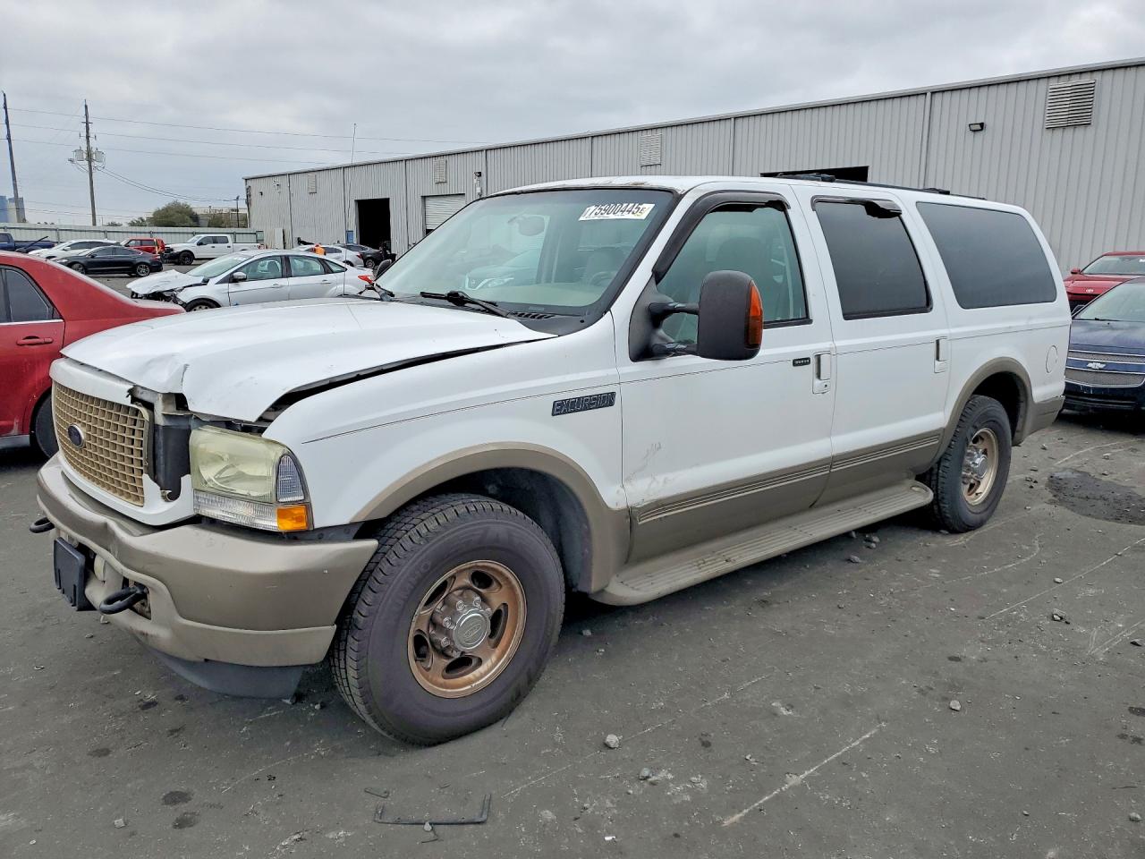2004 Ford Excursion Eddie Bauer White vin: 1FMNU44PX4EA06711