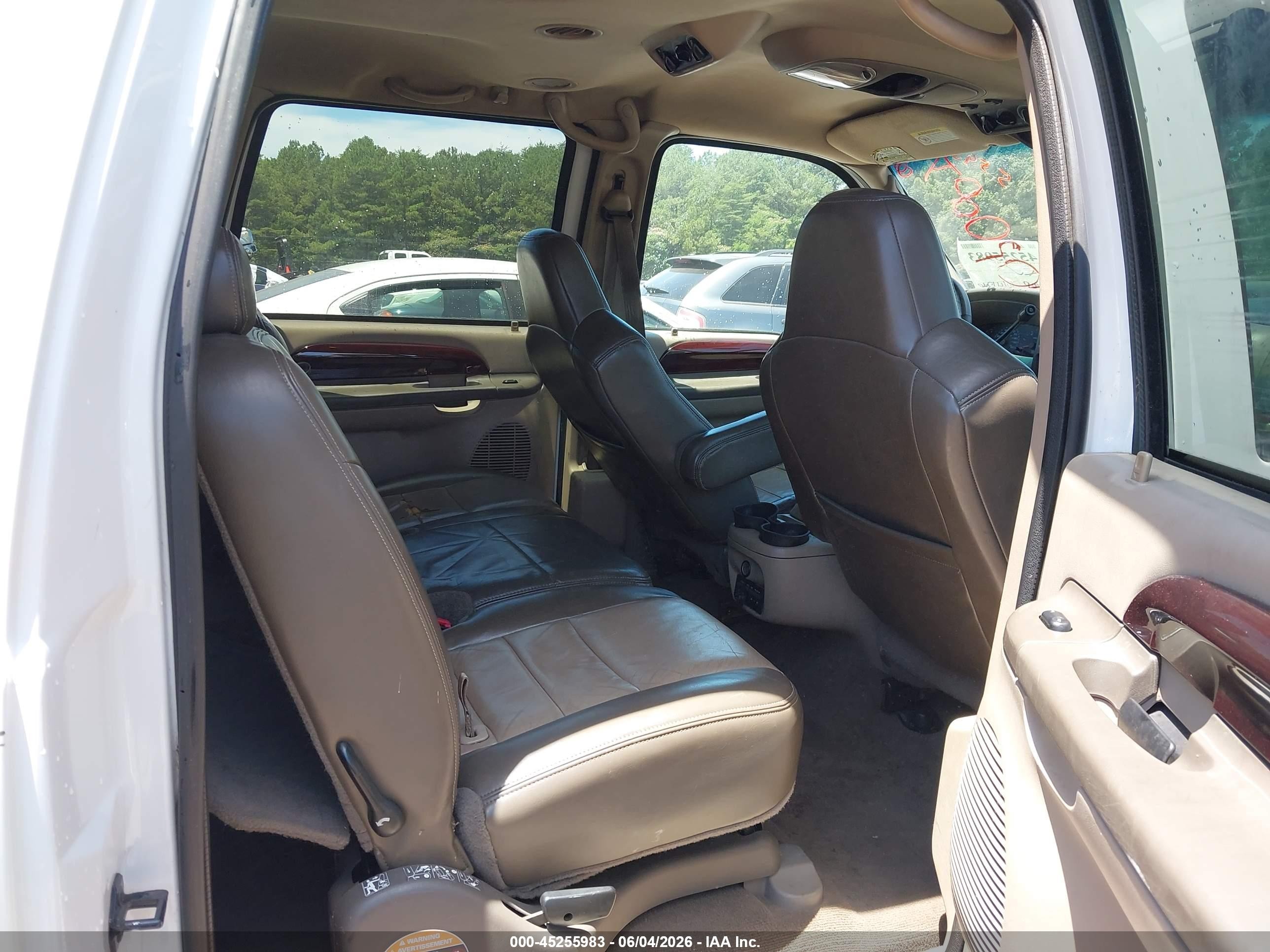 2003 Ford Excursion Eddie Bauer White vin: 1FMNU44SX3EA80200