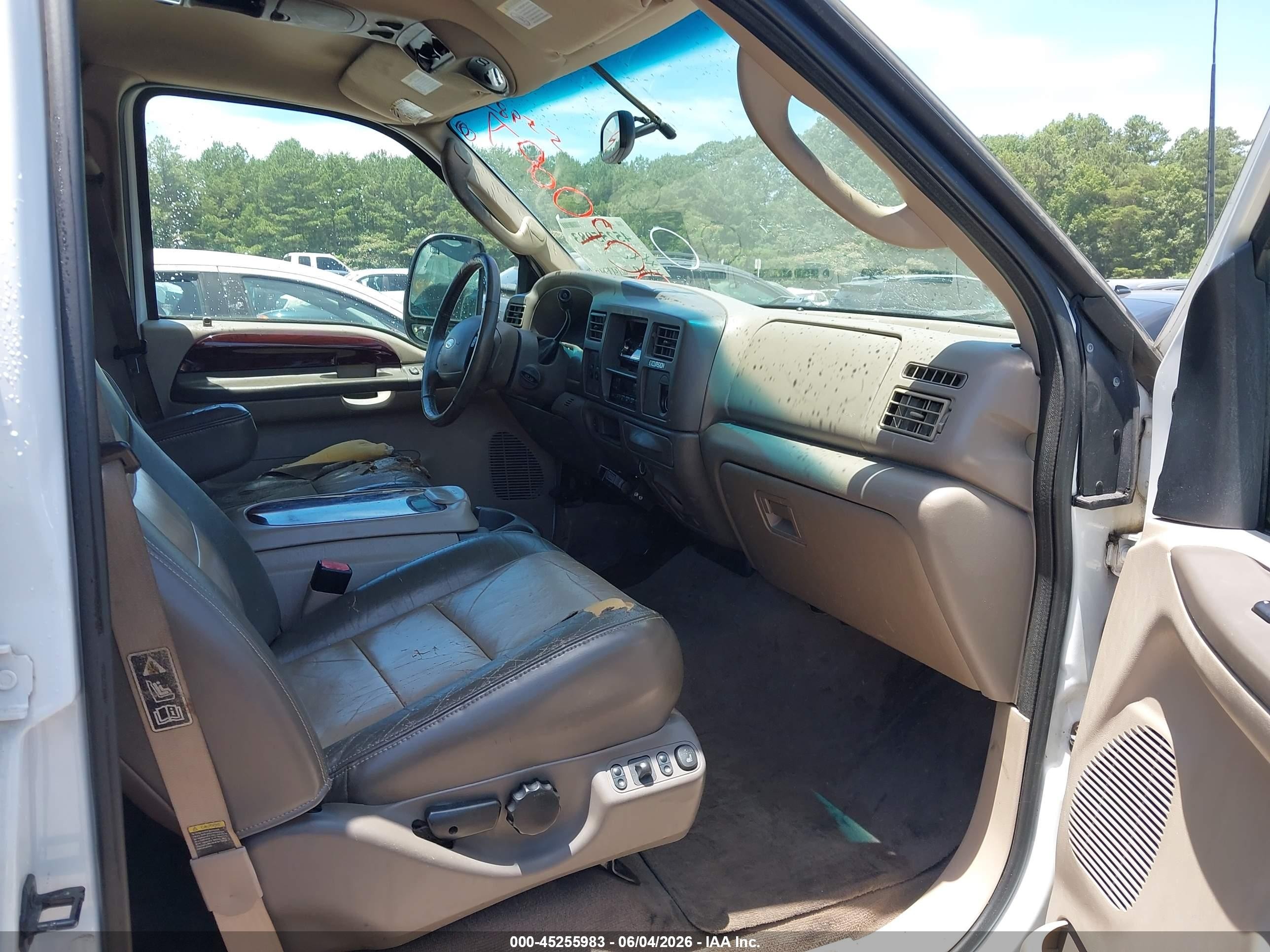 2003 Ford Excursion Eddie Bauer White vin: 1FMNU44SX3EA80200