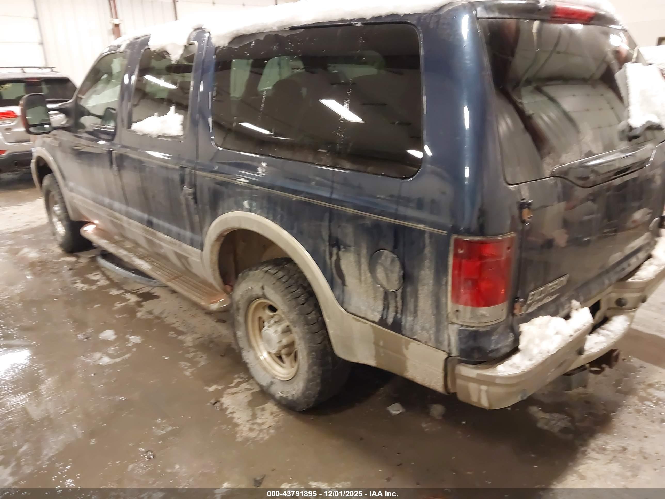 2005 Ford Excursion Eddie Bauer Blue vin: 1FMNU45S25EB01607