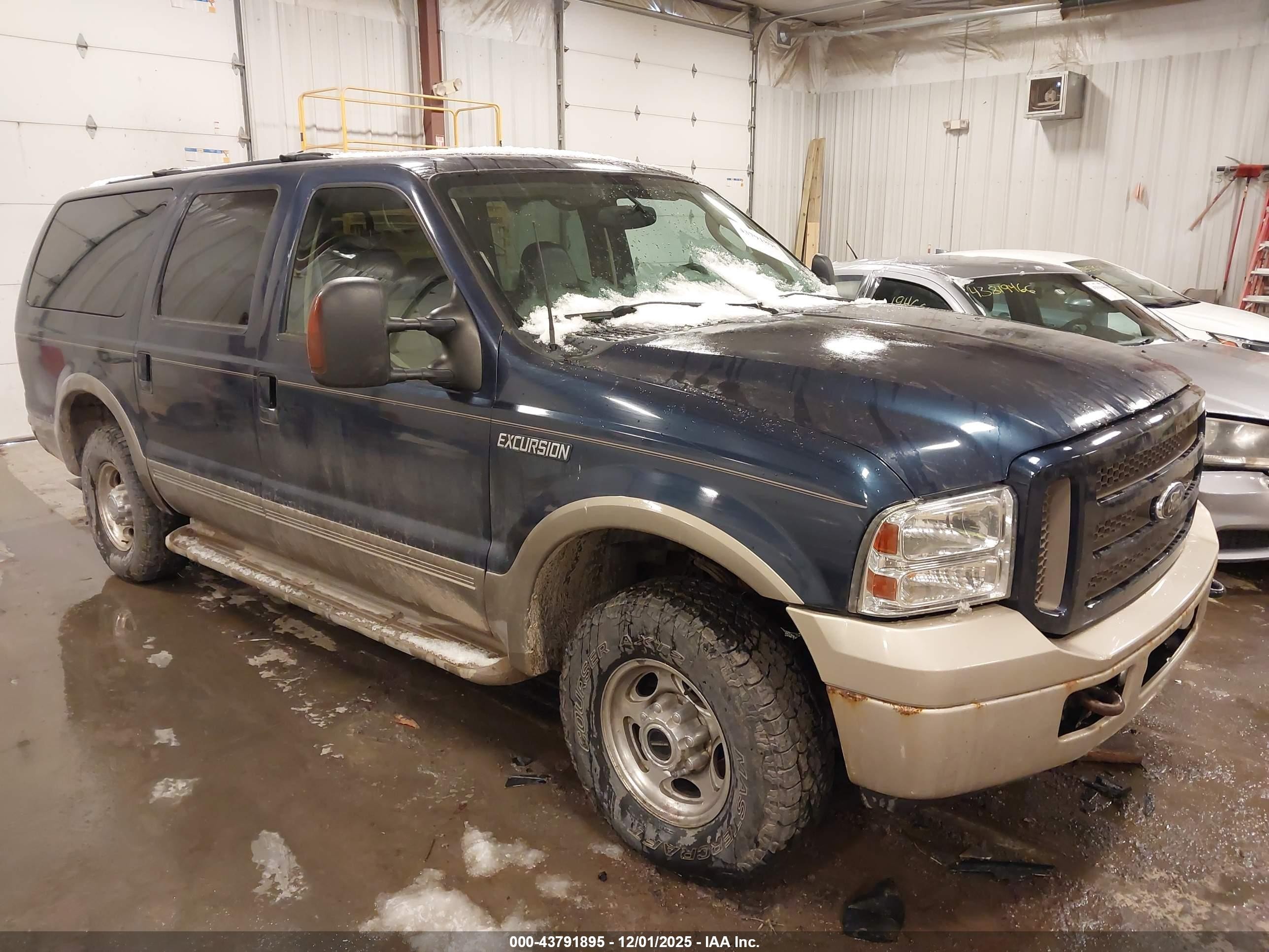 2005 Ford Excursion Eddie Bauer Blue vin: 1FMNU45S25EB01607