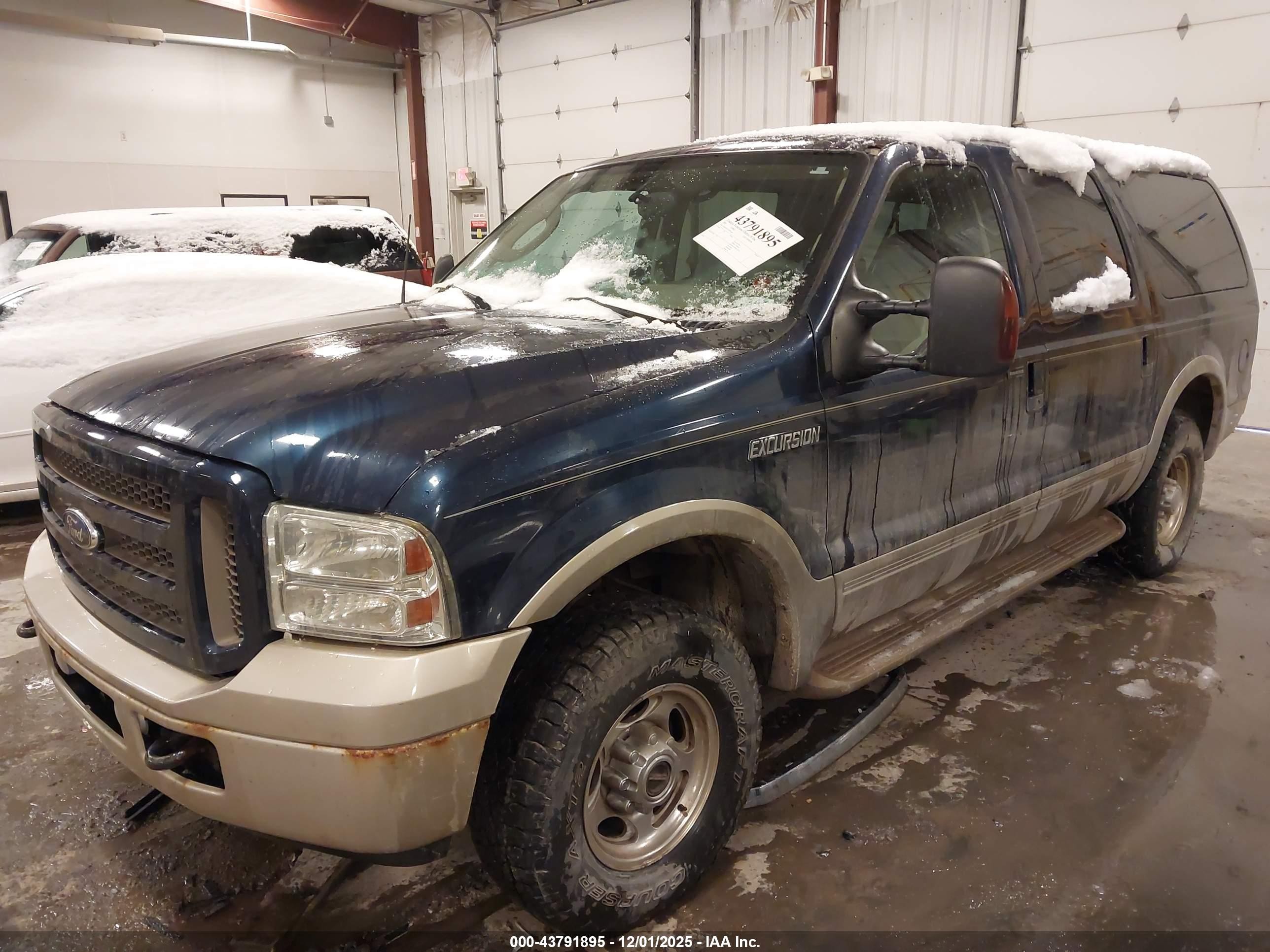 2005 Ford Excursion Eddie Bauer Blue vin: 1FMNU45S25EB01607