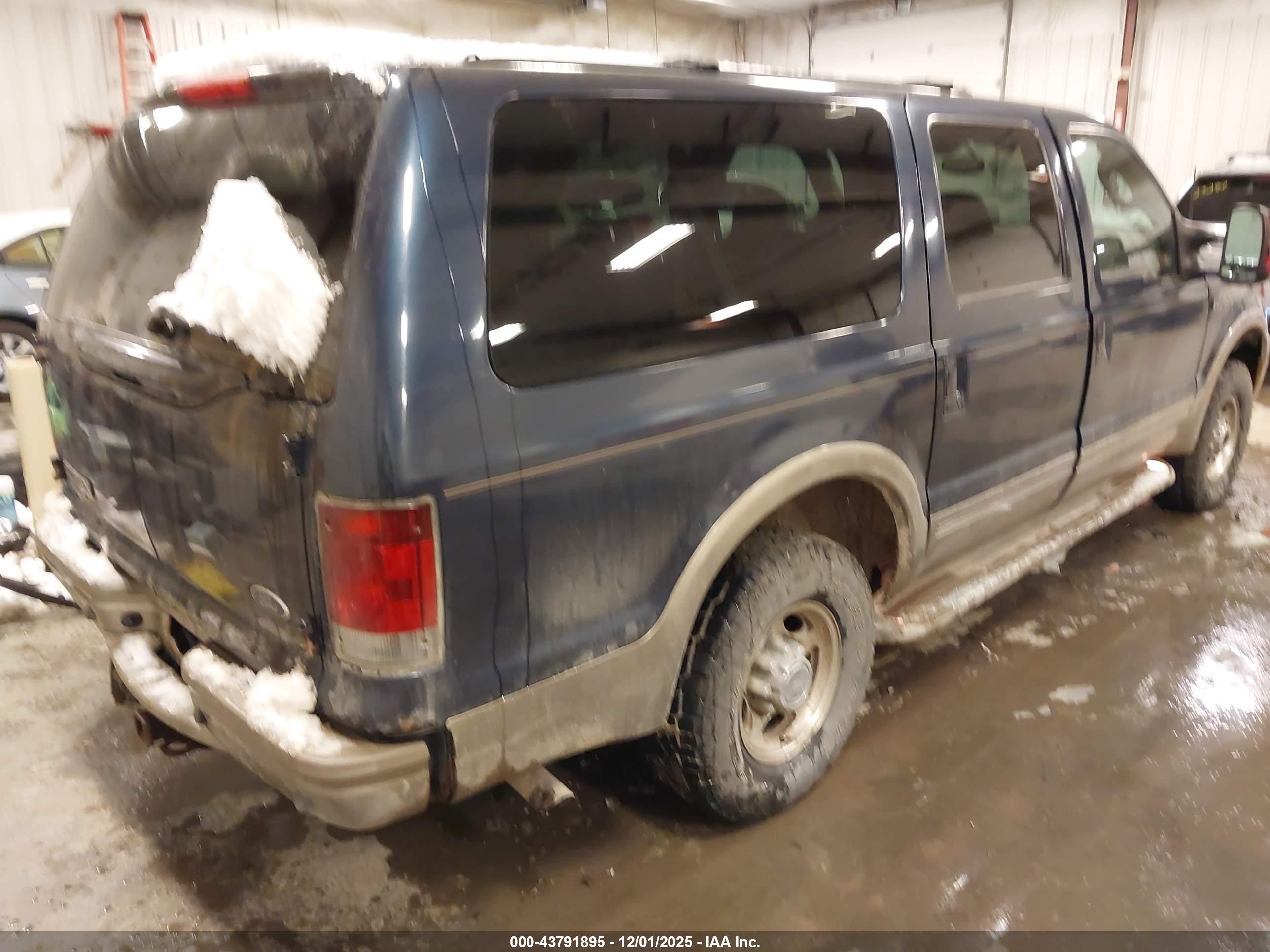 2005 Ford Excursion Eddie Bauer Blue vin: 1FMNU45S25EB01607