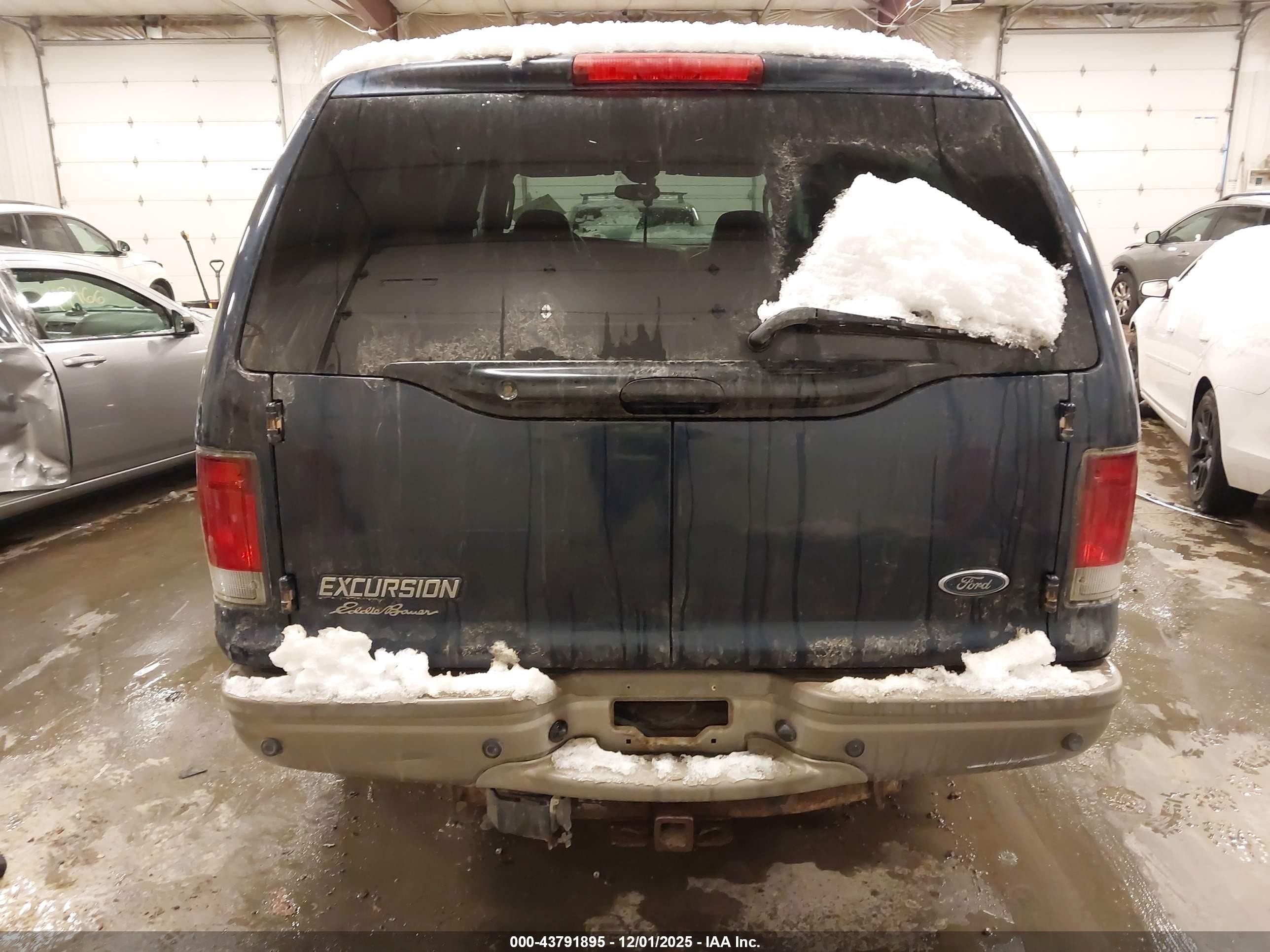 2005 Ford Excursion Eddie Bauer Blue vin: 1FMNU45S25EB01607