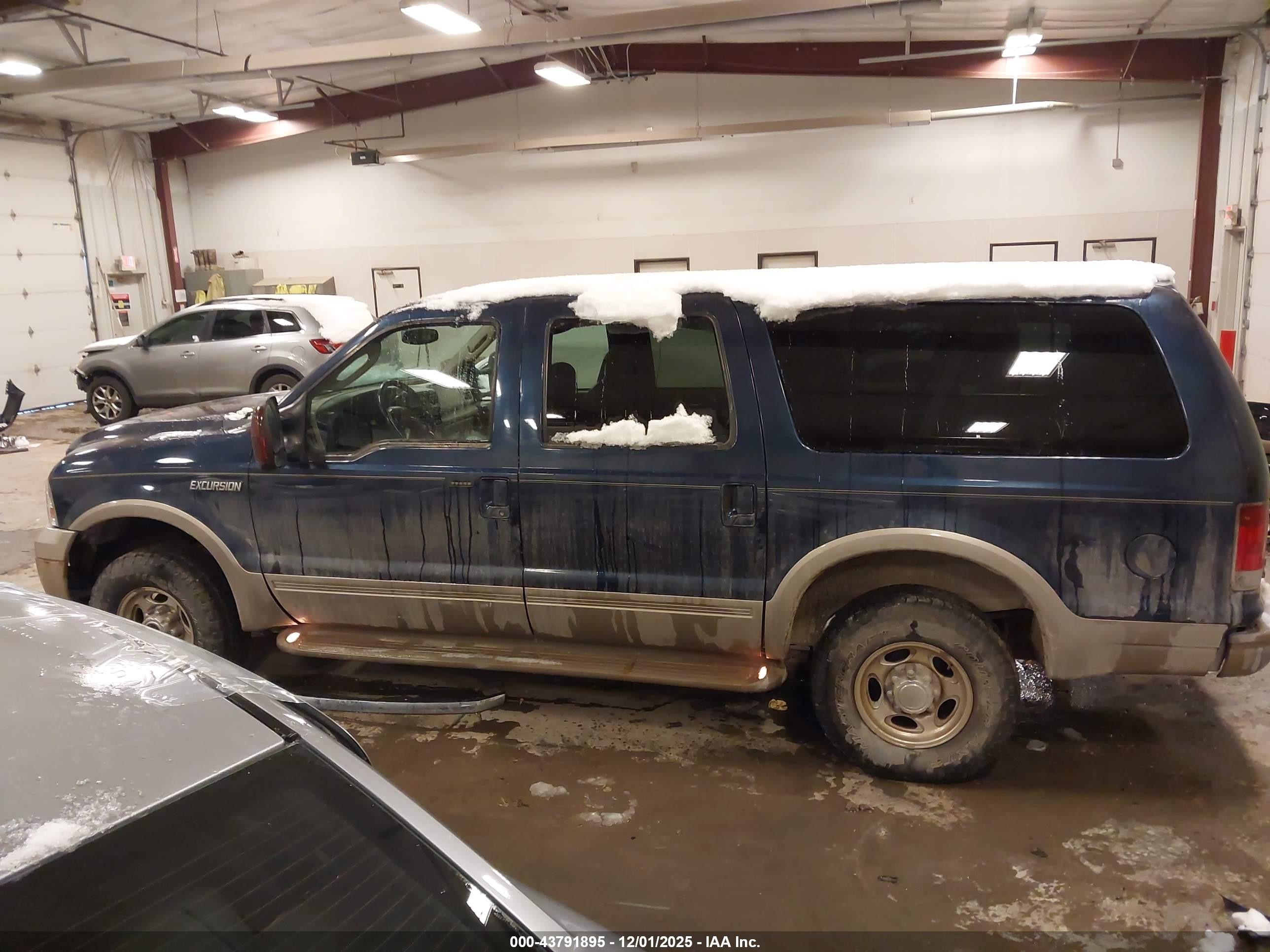 2005 Ford Excursion Eddie Bauer Blue vin: 1FMNU45S25EB01607