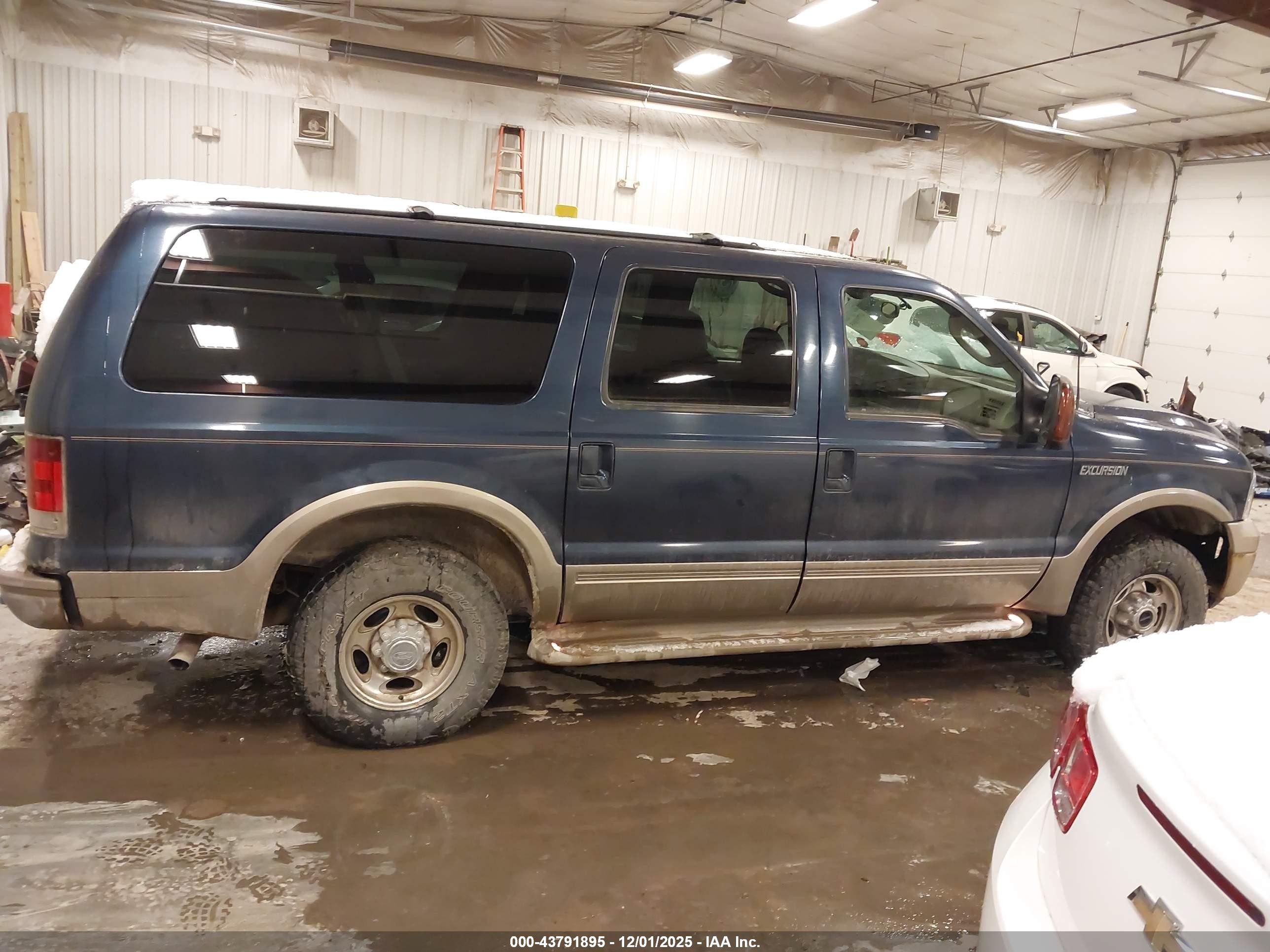 2005 Ford Excursion Eddie Bauer Blue vin: 1FMNU45S25EB01607