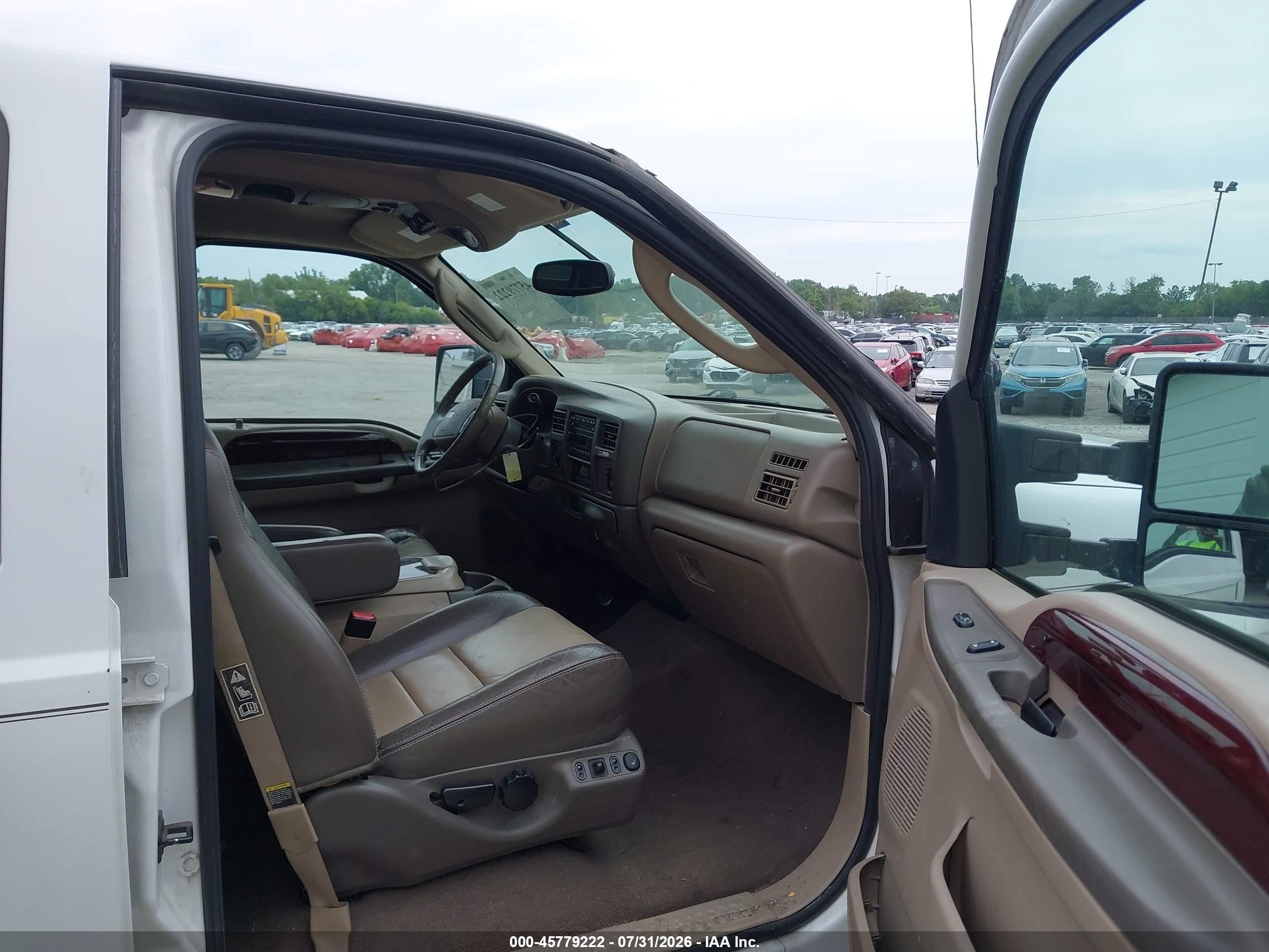 2003 Ford Excursion Eddie Bauer White vin: 1FMNU45S33EB85966