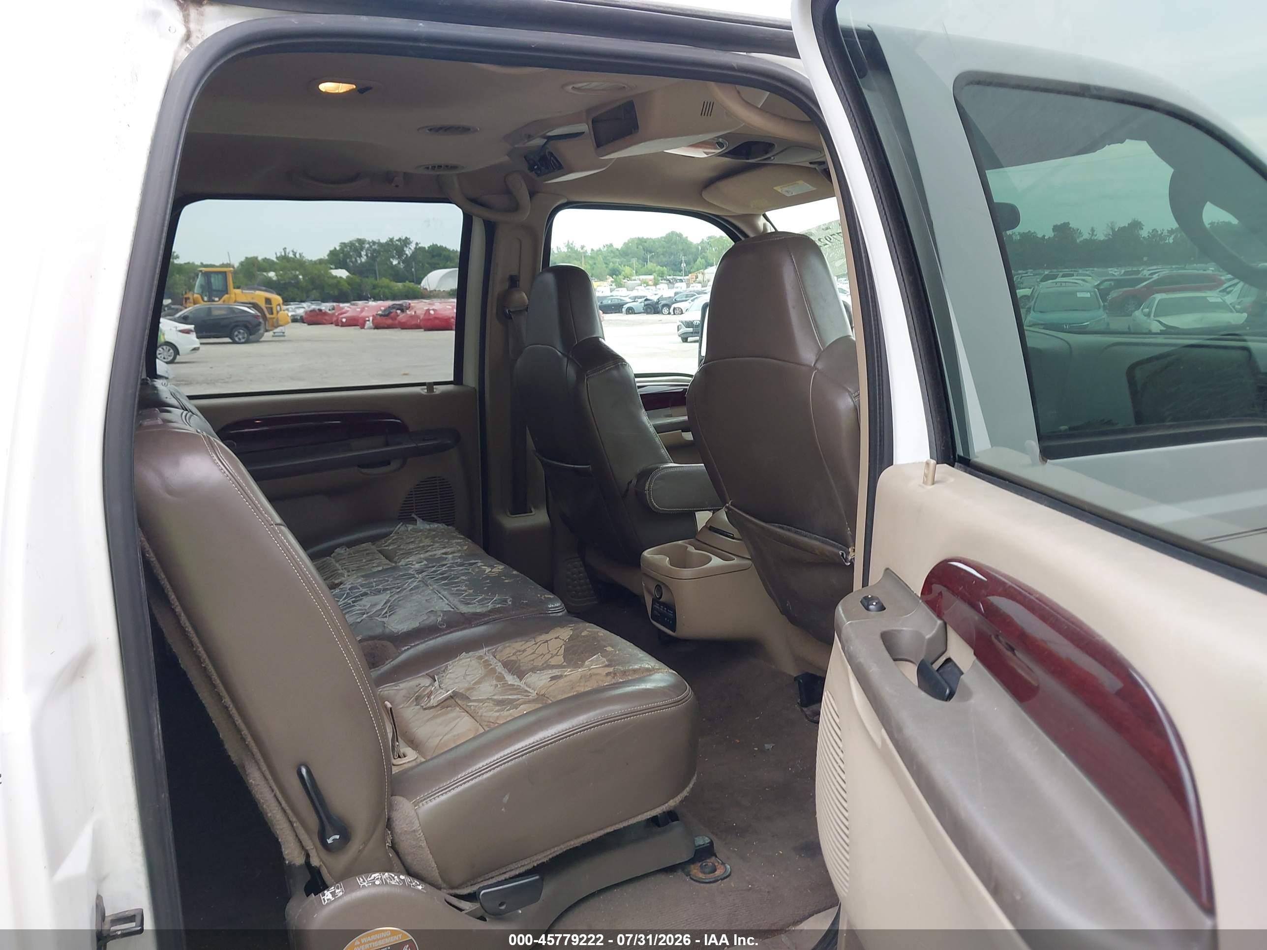 2003 Ford Excursion Eddie Bauer White vin: 1FMNU45S33EB85966