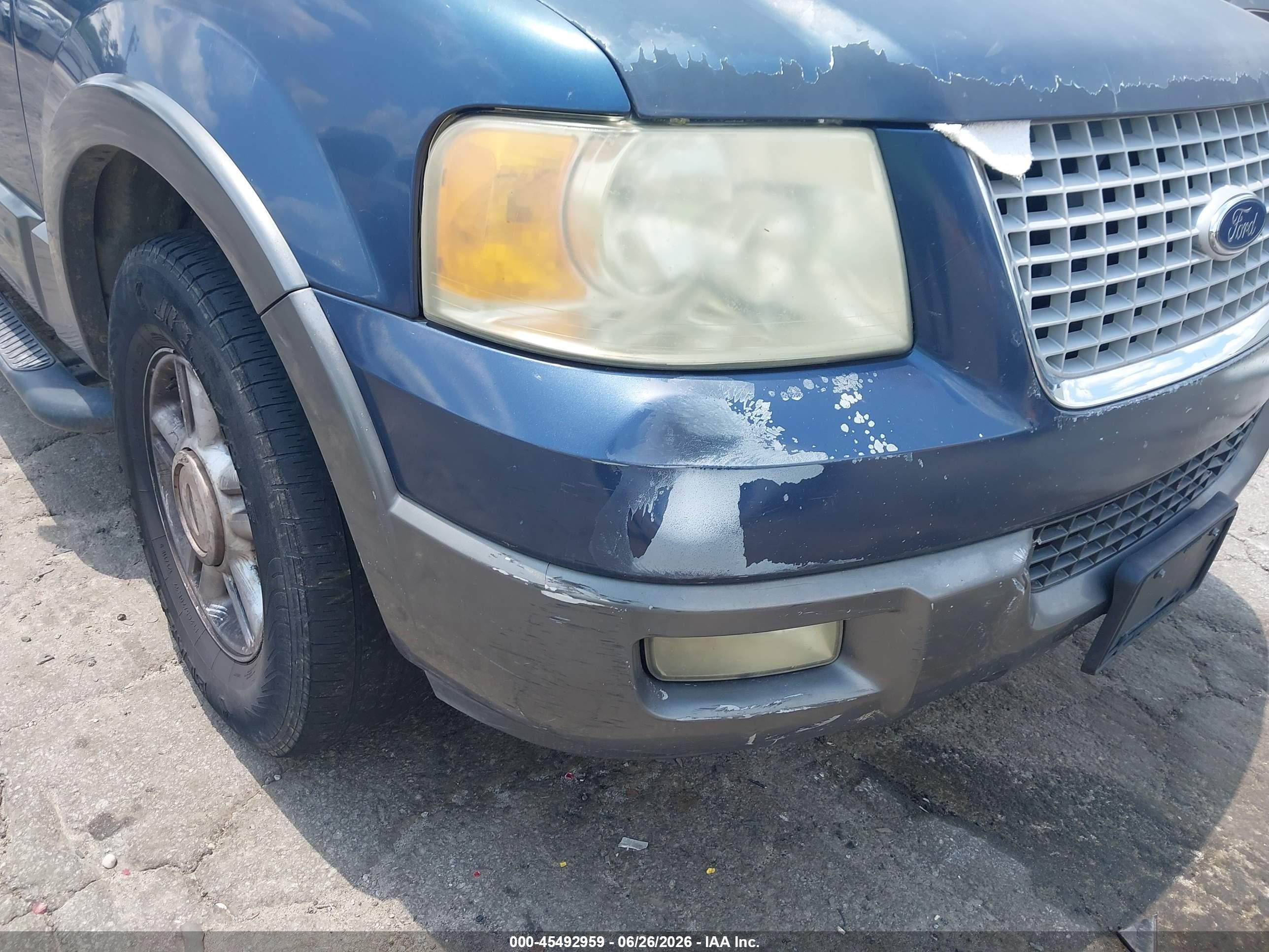 2006 Ford Expedition Xlt/xlt Sport Light Blue vin: 1FMPU15566LA91999