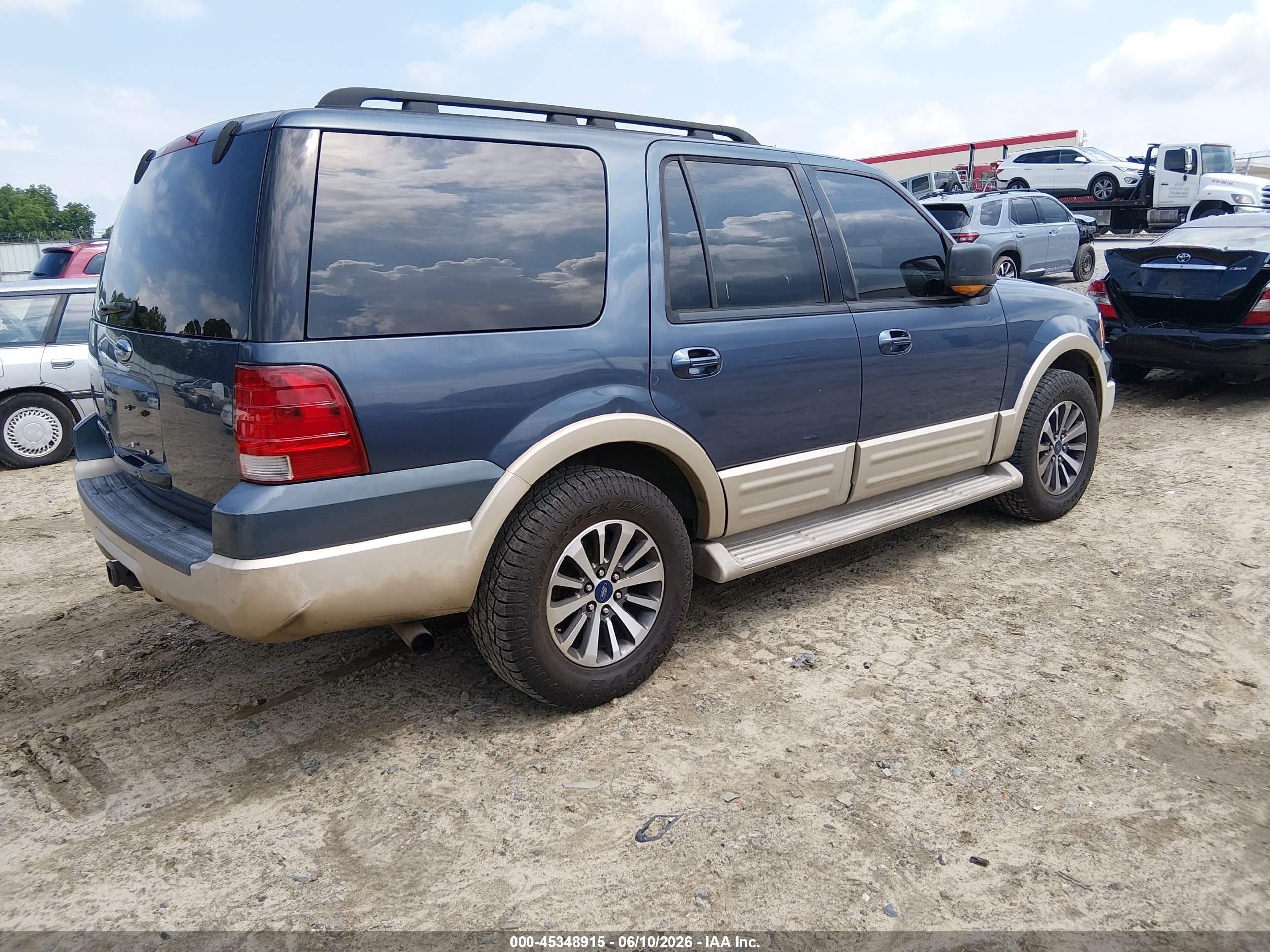 2006 Ford Expedition Eddie Bauer/king Ranch Blue vin: 1FMPU17516LA30590