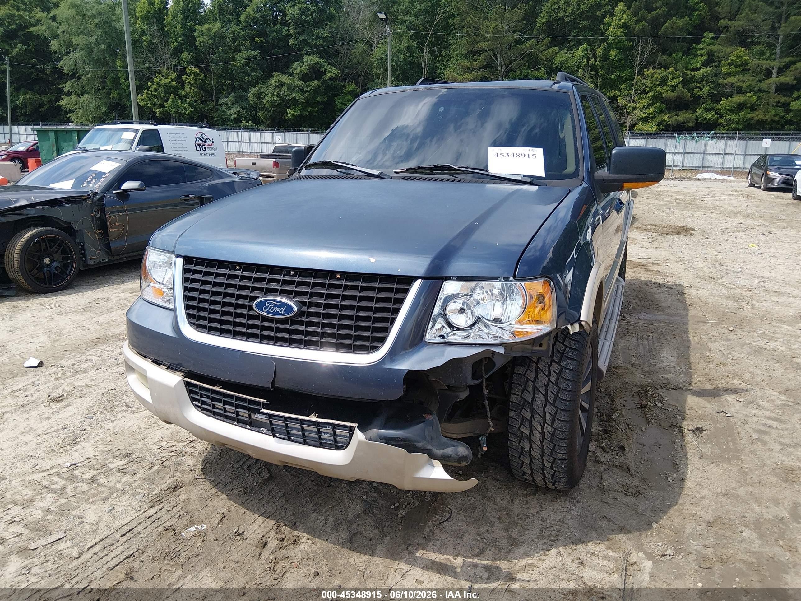2006 Ford Expedition Eddie Bauer/king Ranch Blue vin: 1FMPU17516LA30590